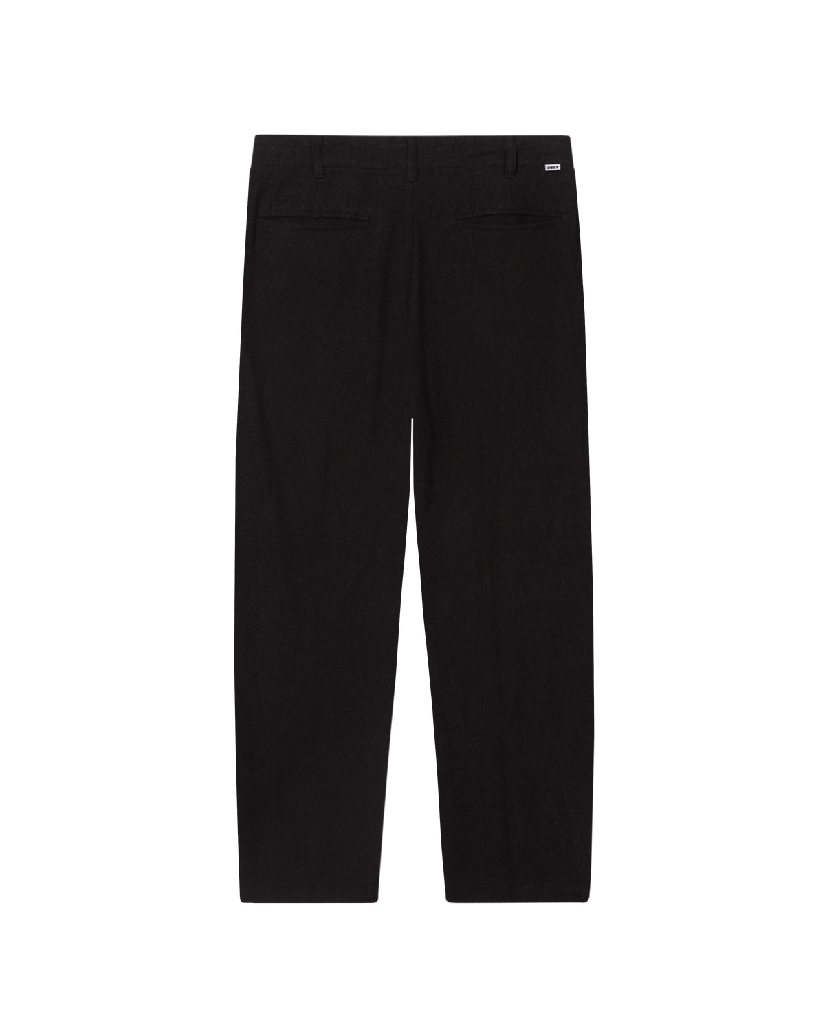 obey fubar linen pleated pant digital black
