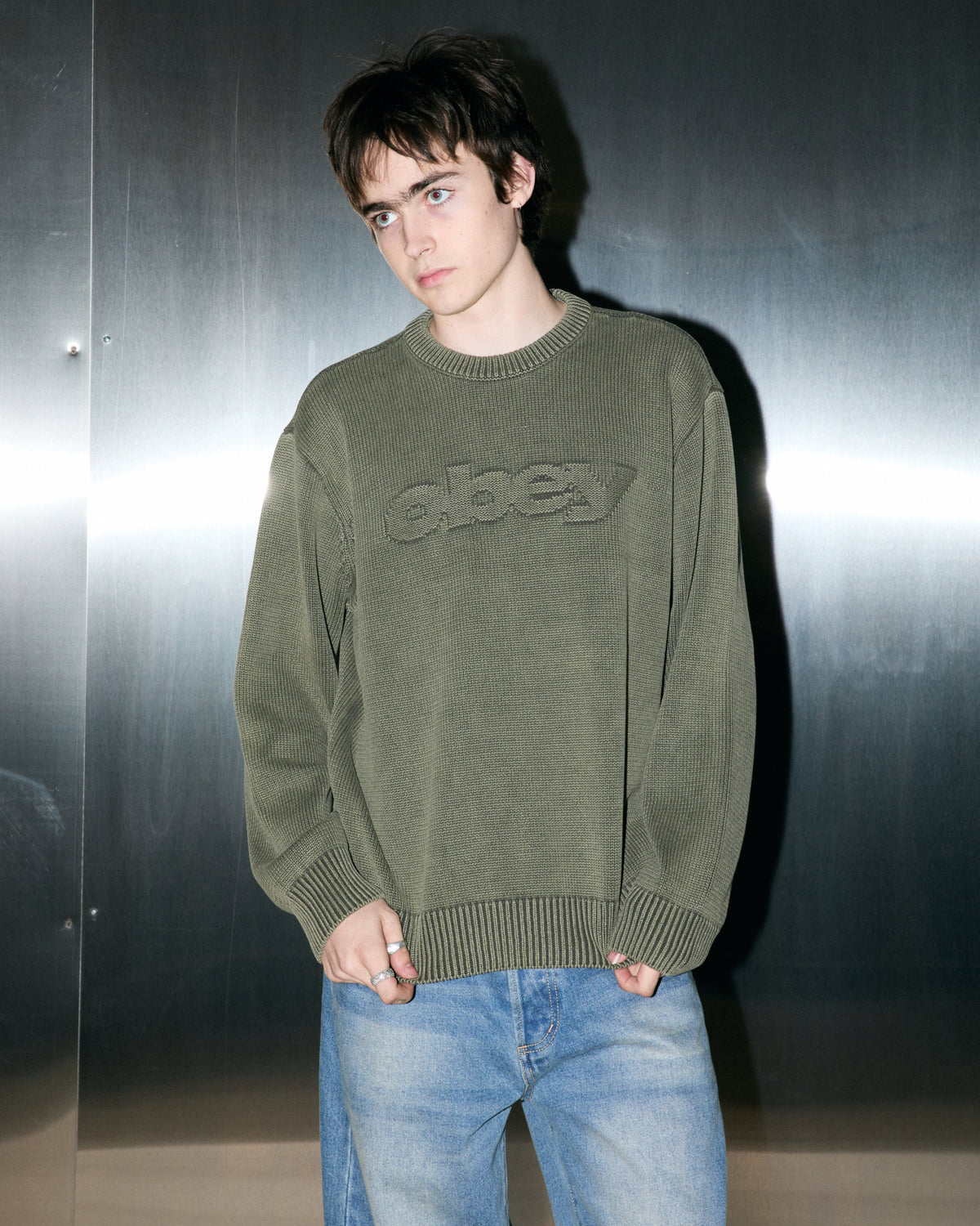FADE WASH SPEED LOGO SWEATER