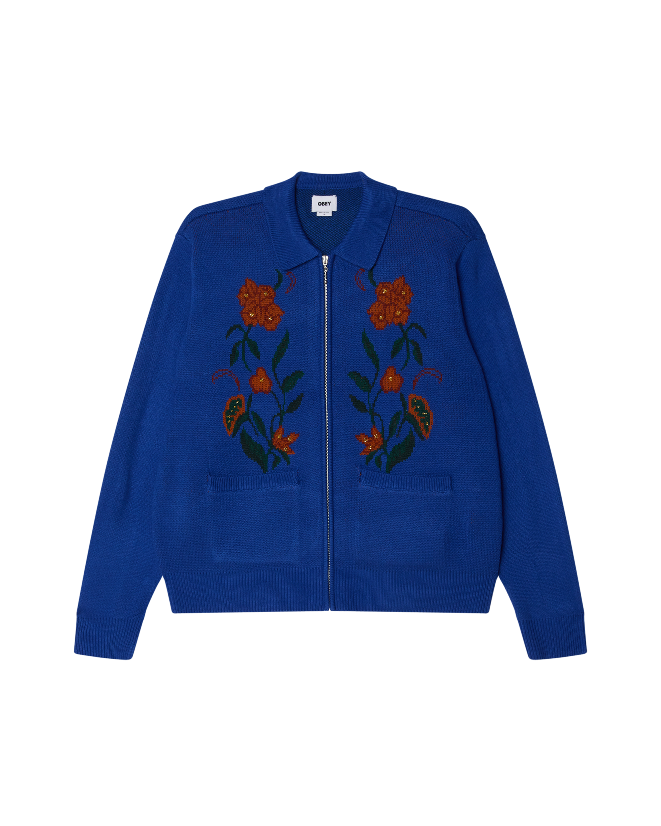 FLORAL ZIP CARDIGAN (zoomed)