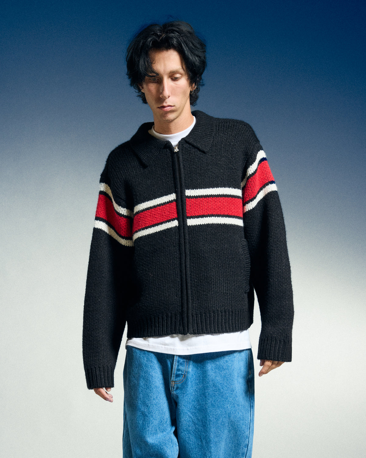 BERNARD ZIP UP SWEATER