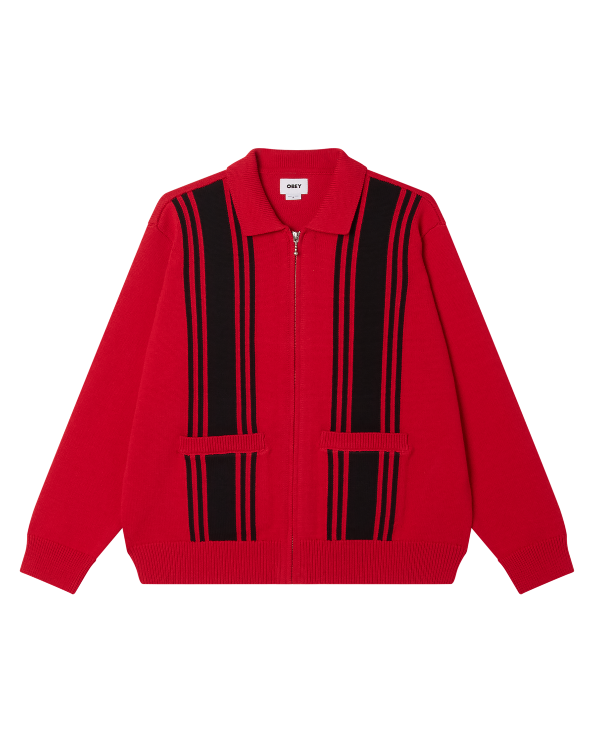 obey-matt-zip-up-sweater-red-multi