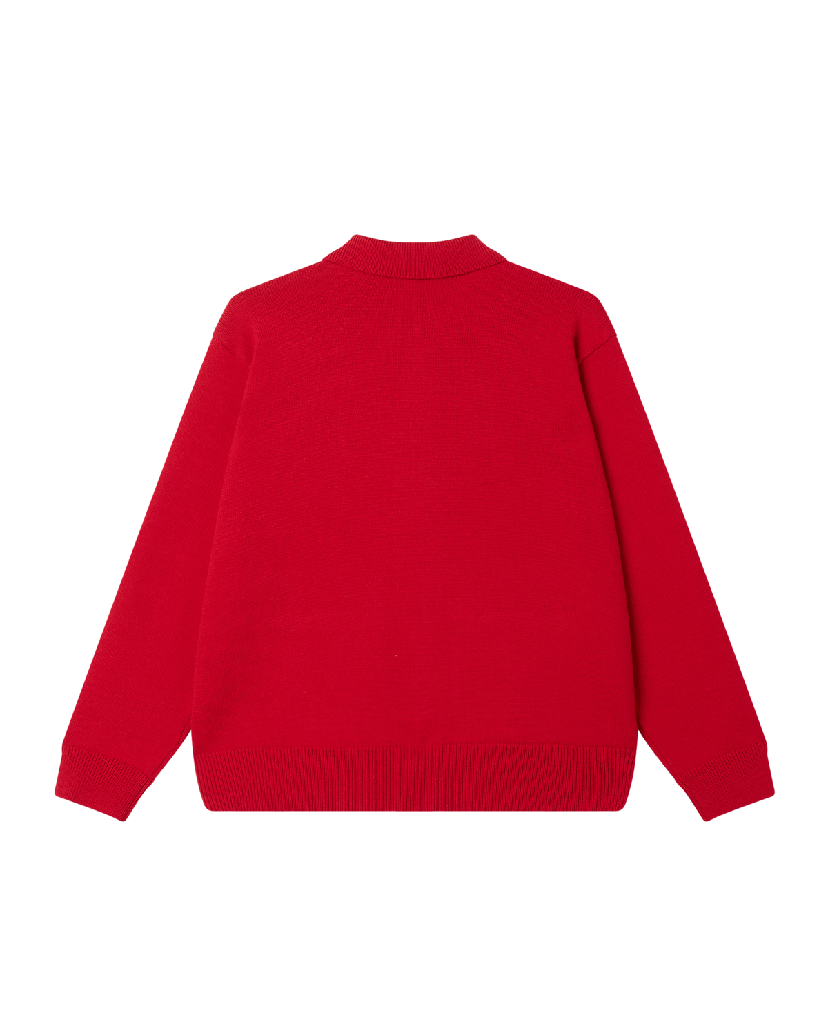 obey matt zip up sweater red multi