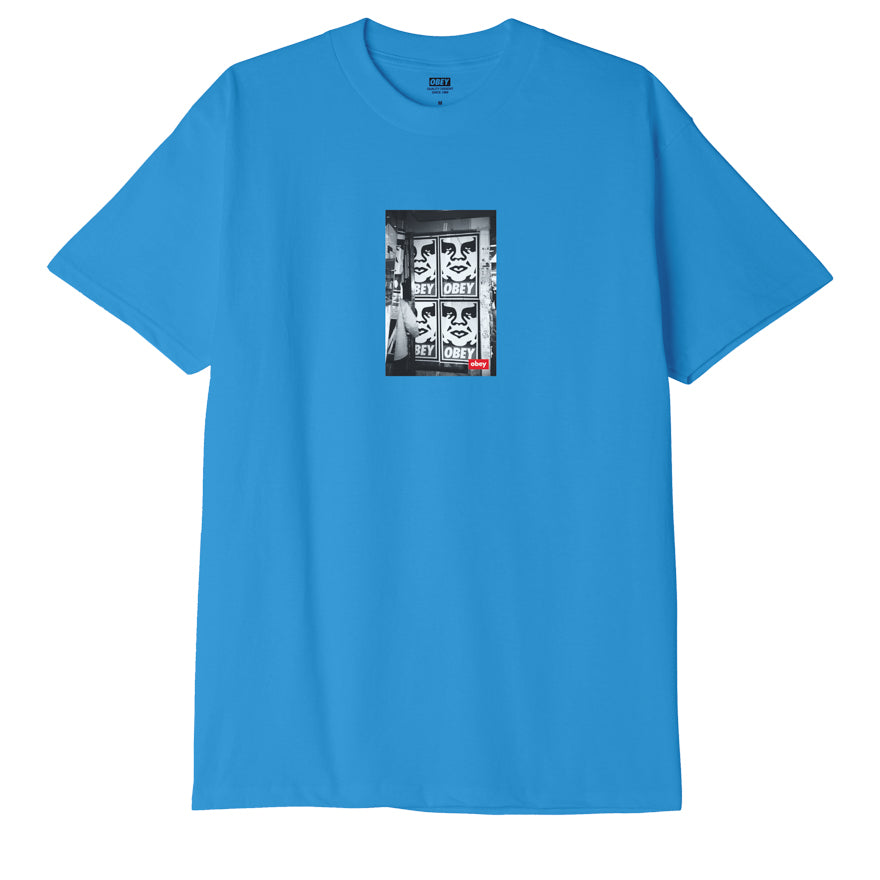 OBEY ICON PHOTO ORGANIC T-SHIRT SKY AZURE | OBEY Clothing