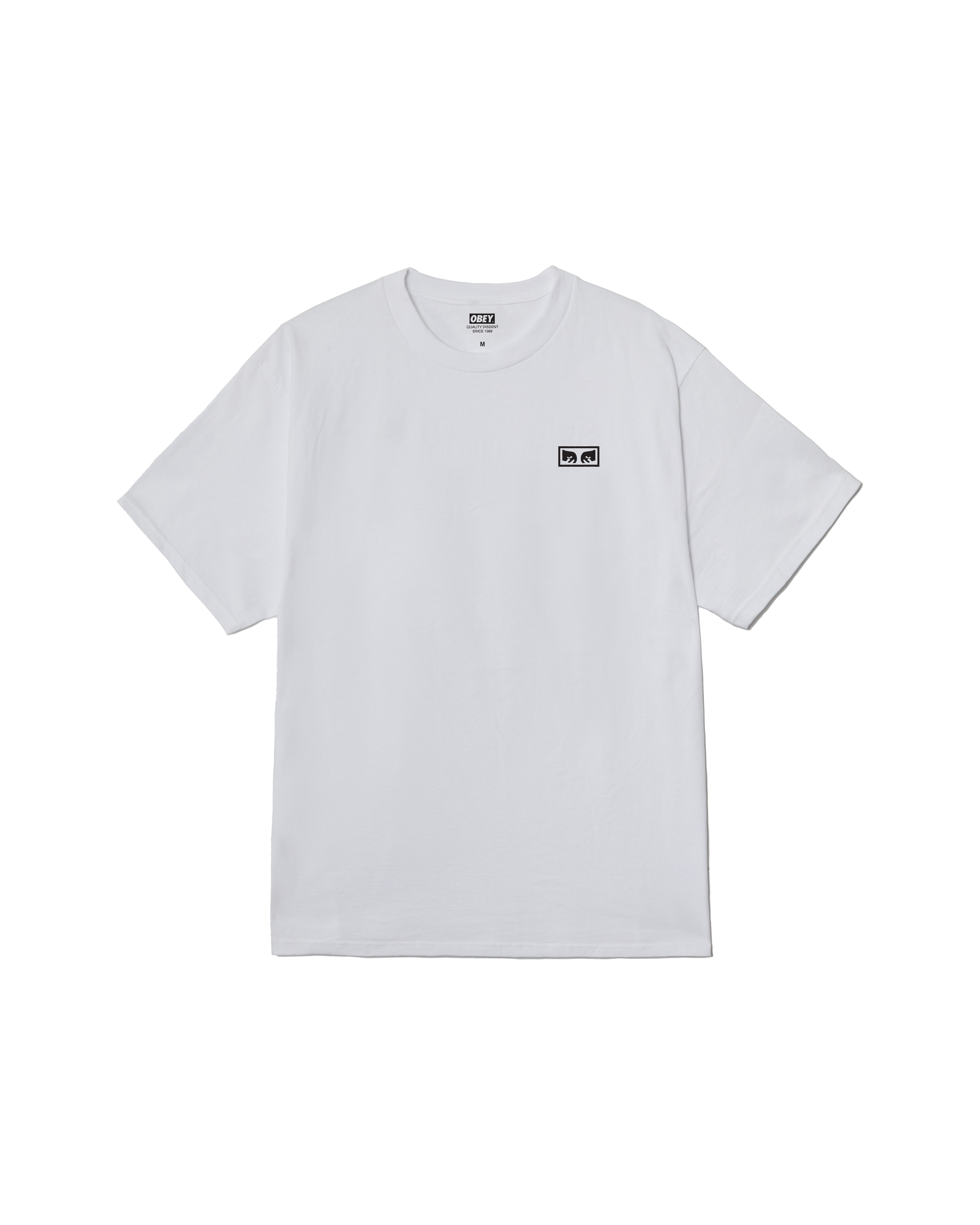 obey eyes iii classic t shirt white (zoomed)