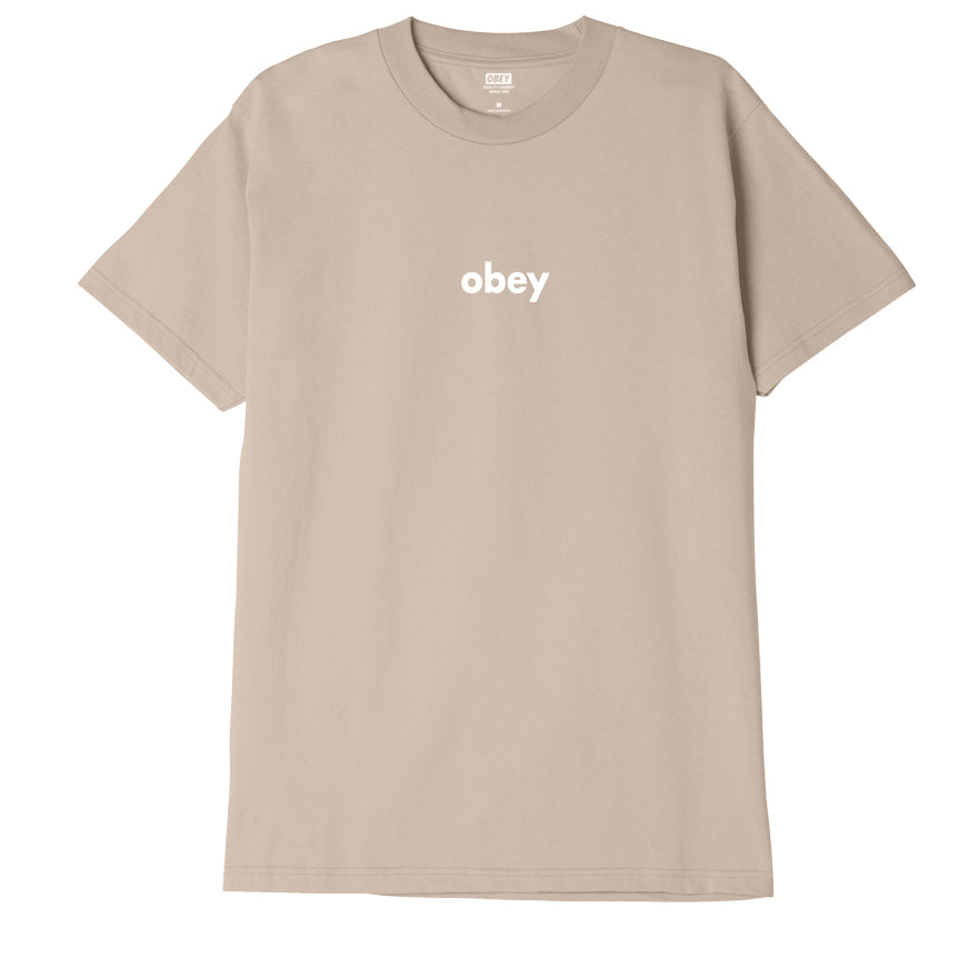 OBEY LOWER CASE II CLASSIC T-SHIRT SAND