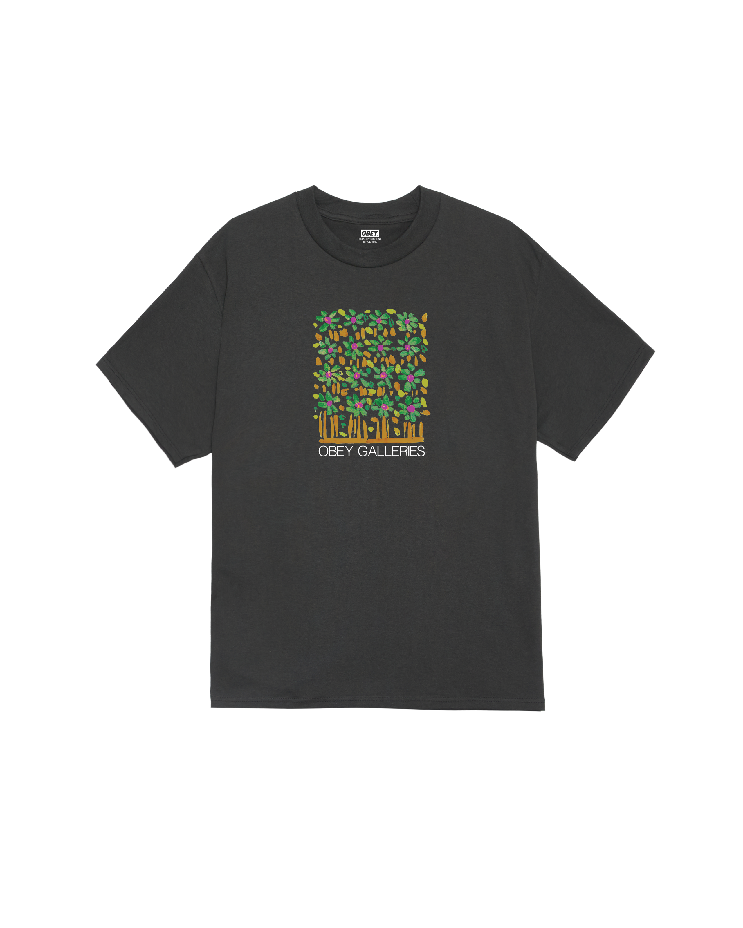 obey galleries classic t-shirt vintage black (zoomed)
