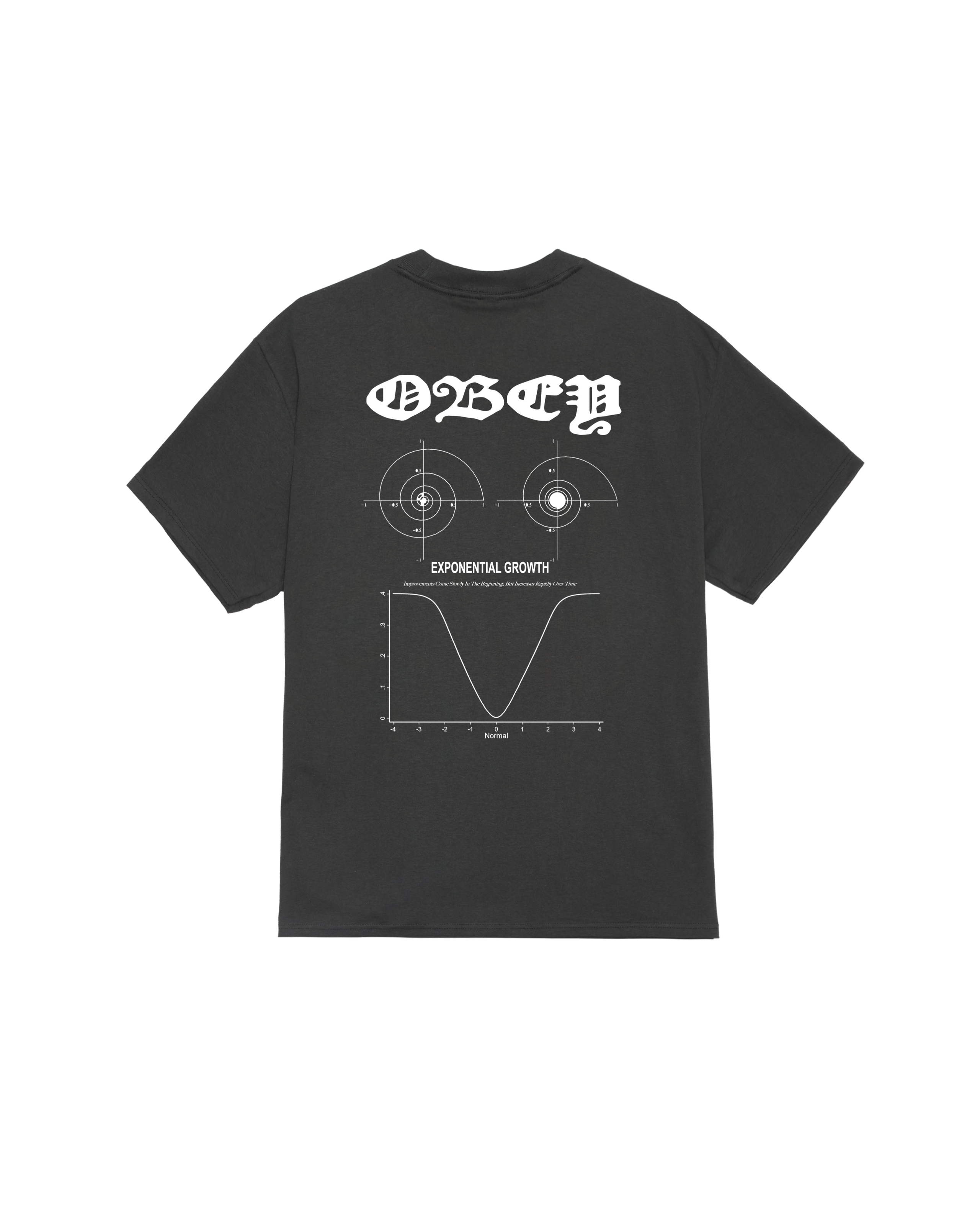 obey exponential growth classic t-shirt vintage black (zoomed)