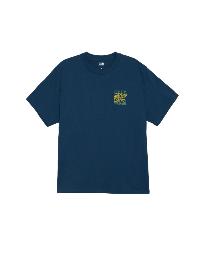 obey grown with love classic t-shirt harbor blue - alternate view