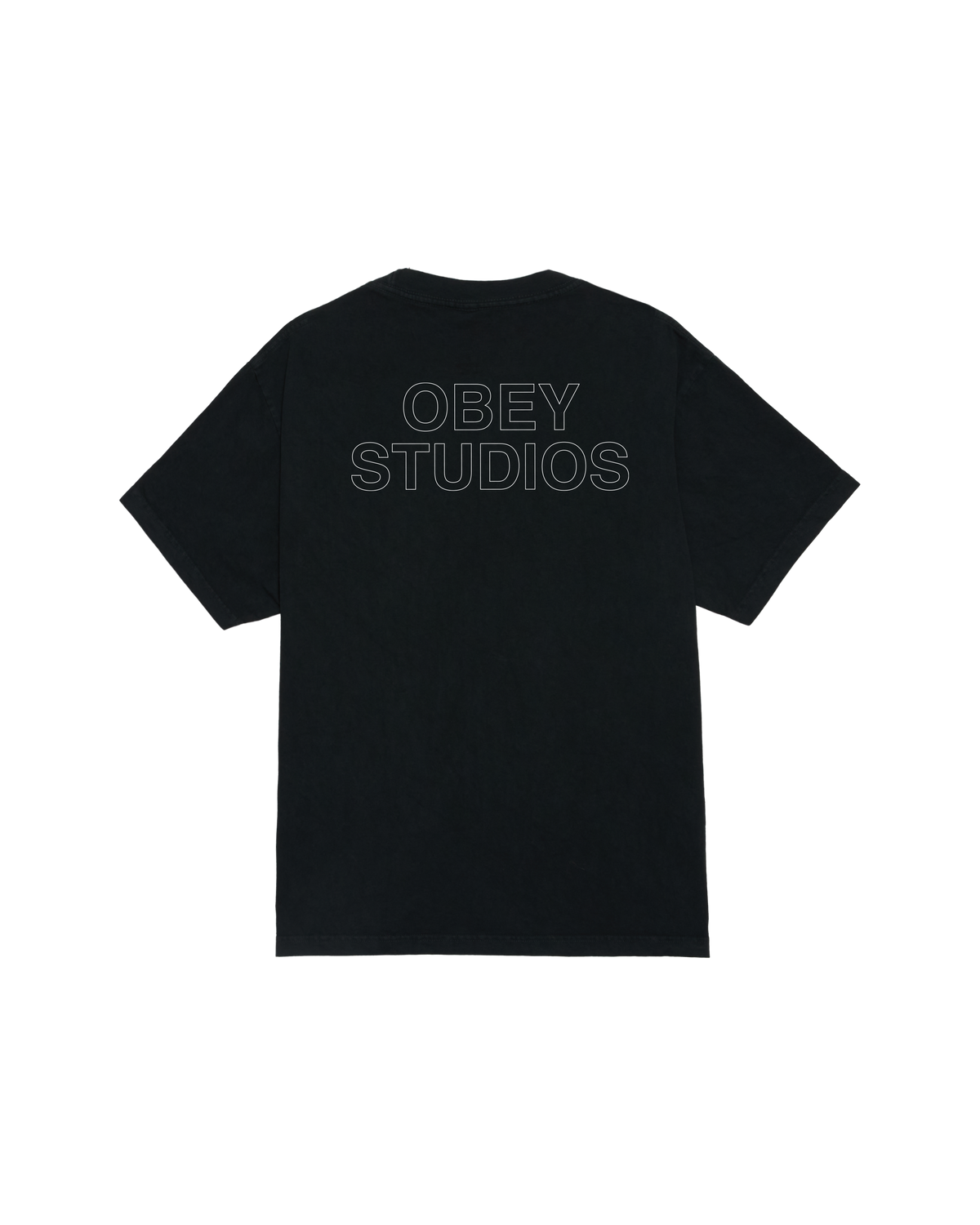 obey studios outline pigment t shirt pigment true vintage black