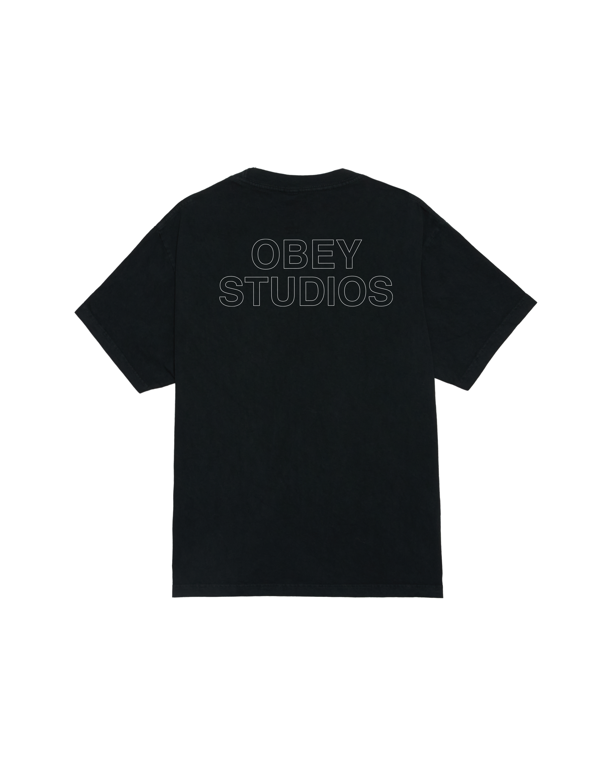 obey studios outline pigment t shirt pigment true vintage black (zoomed)