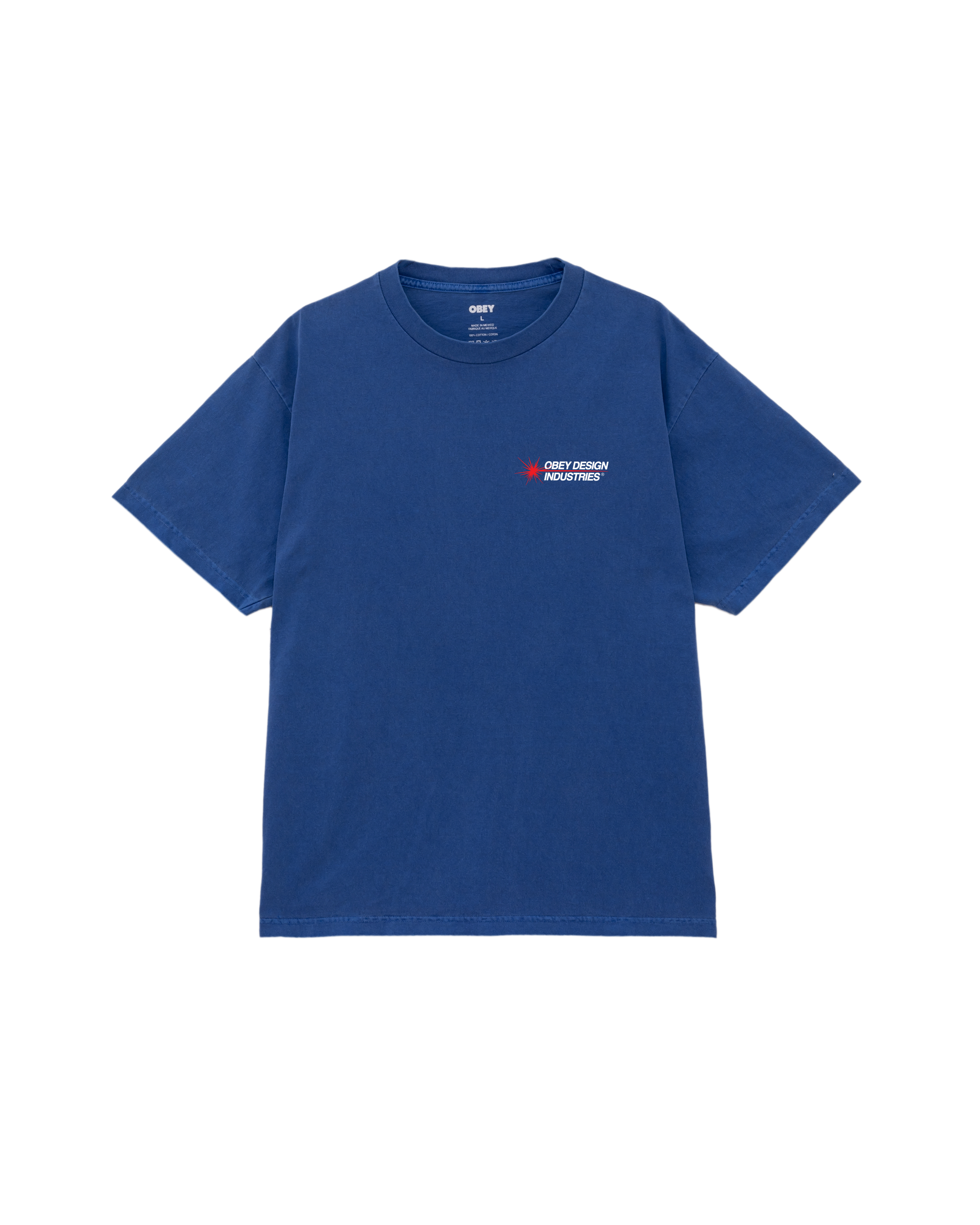 obey design industries pigment t shirt pigment electric indigo (zoomed)