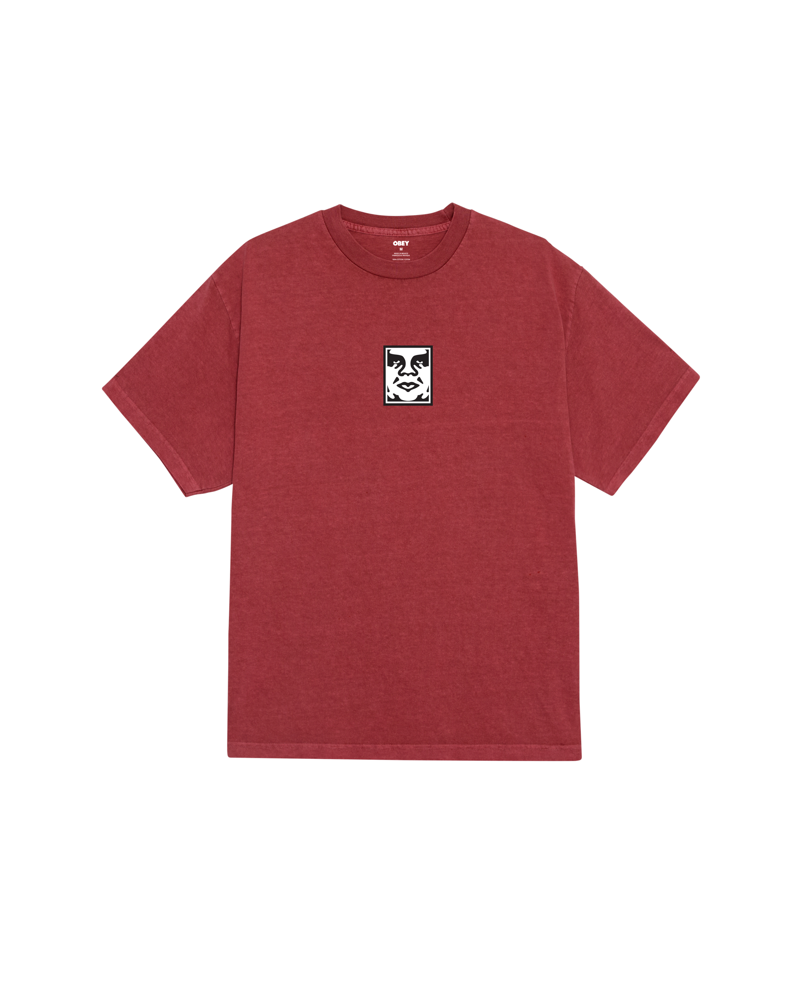 obey icon face pigment t-shirt pigment berry (zoomed)