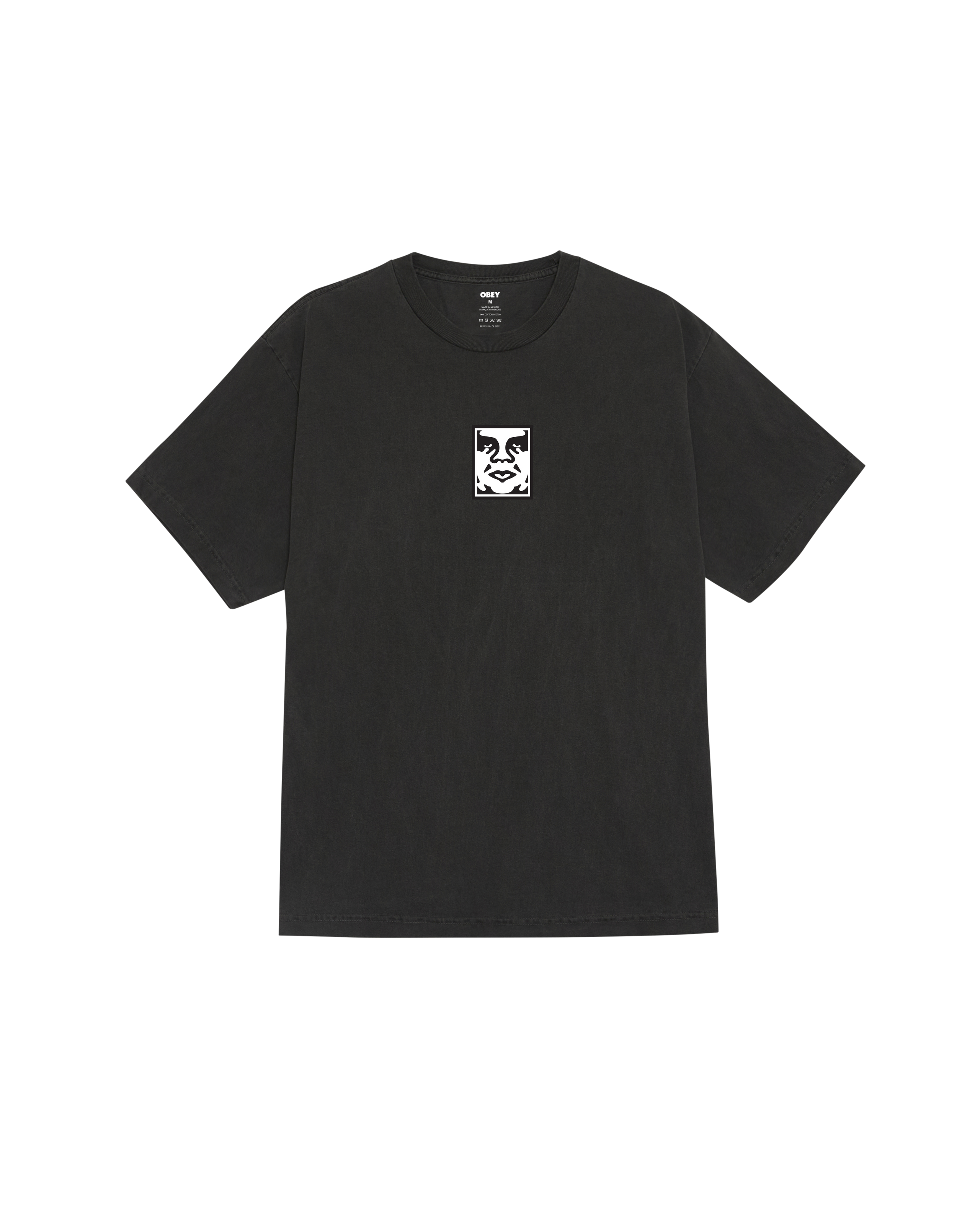 obey icon face pigment t-shirt pigment dusty black (zoomed)