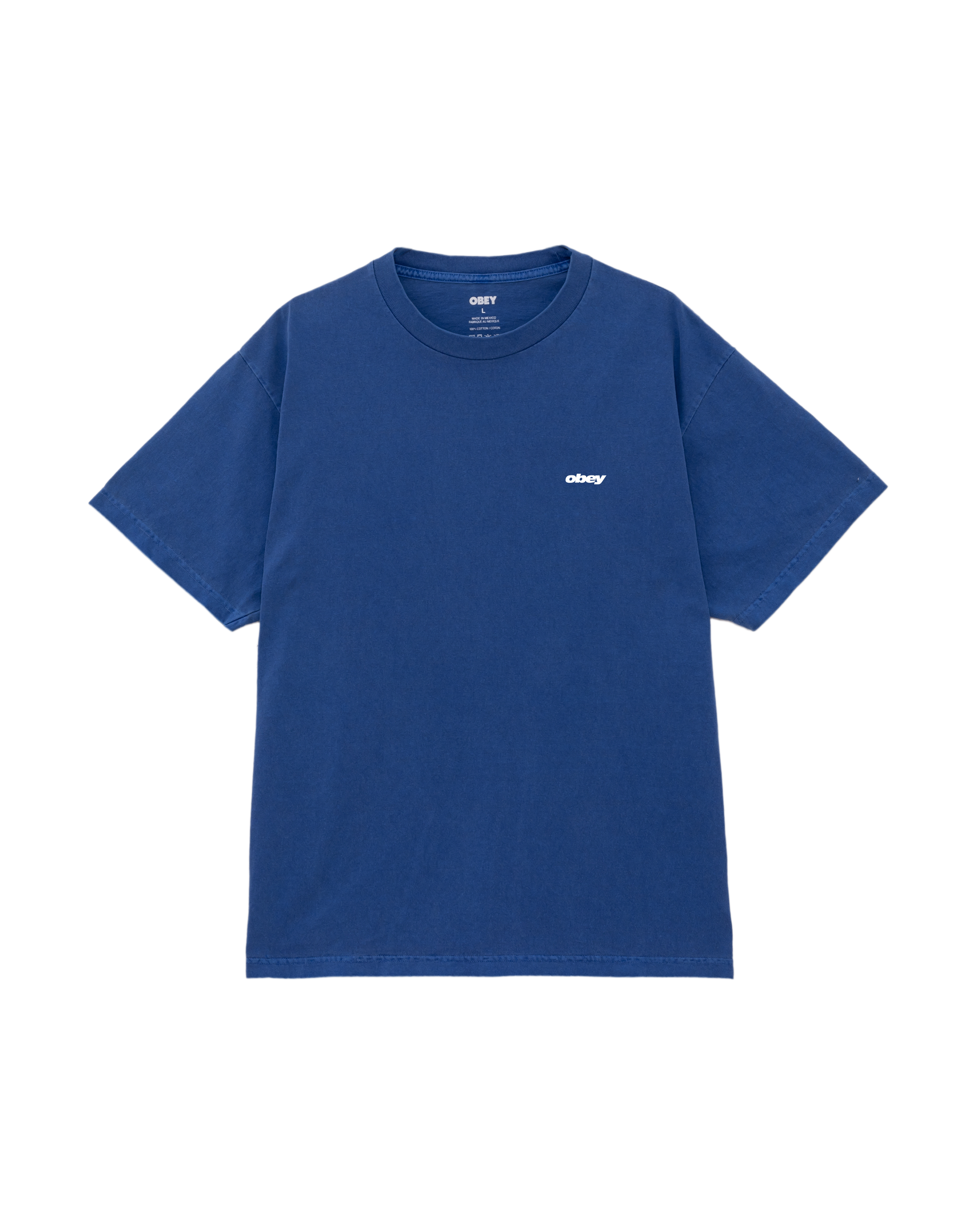 obey bounce pigment t-shirt pigment electric indigo (zoomed)