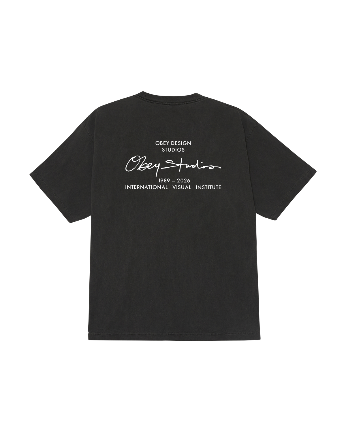 obey institute pigment t-shirt pigment dusty black