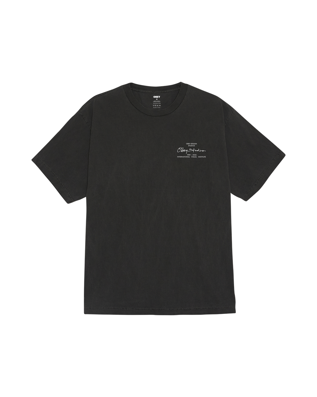 obey institute pigment t-shirt pigment dusty black