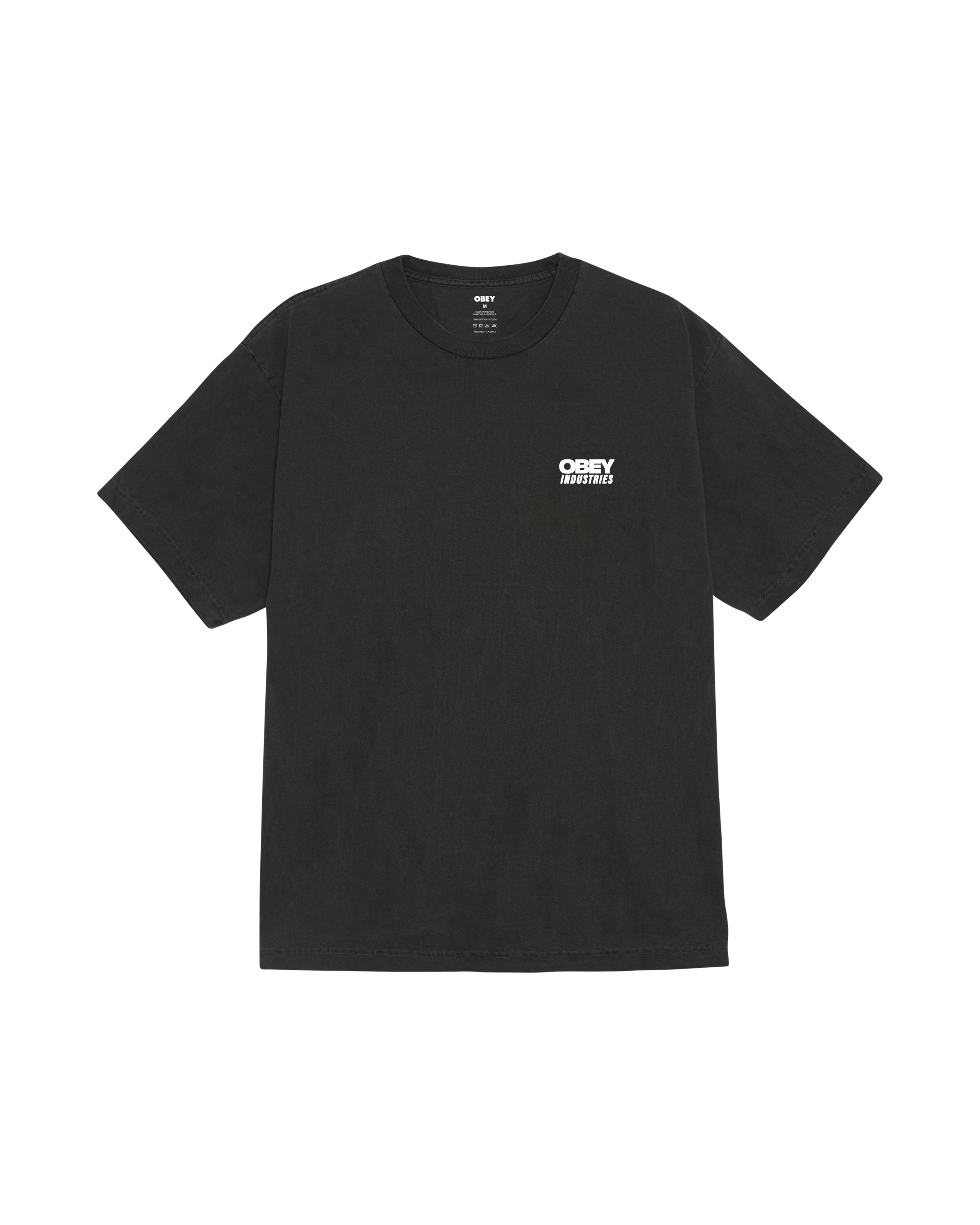 obey industries pigment t-shirt pigment dusty black (zoomed)