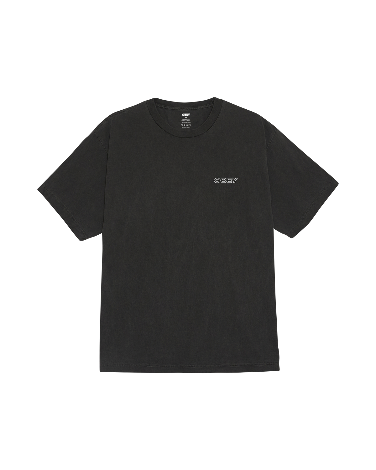 obey ripple pigment t-shirt pigment dusty black