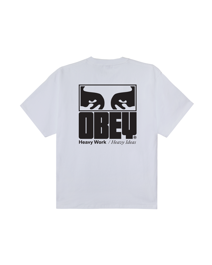 obey heavy ideas heavyweight t-shirt white