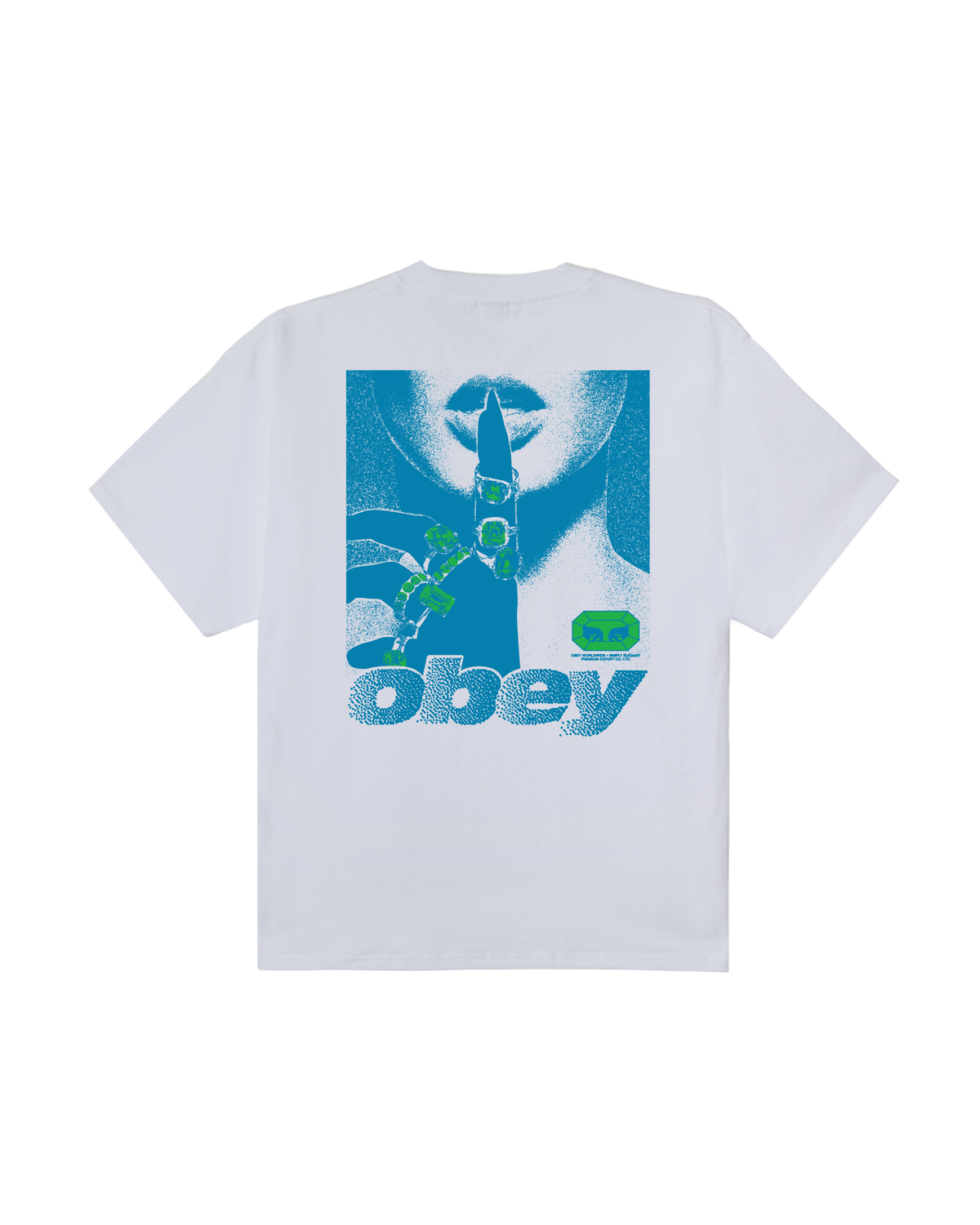 obey exports heavyweight t-shirt white