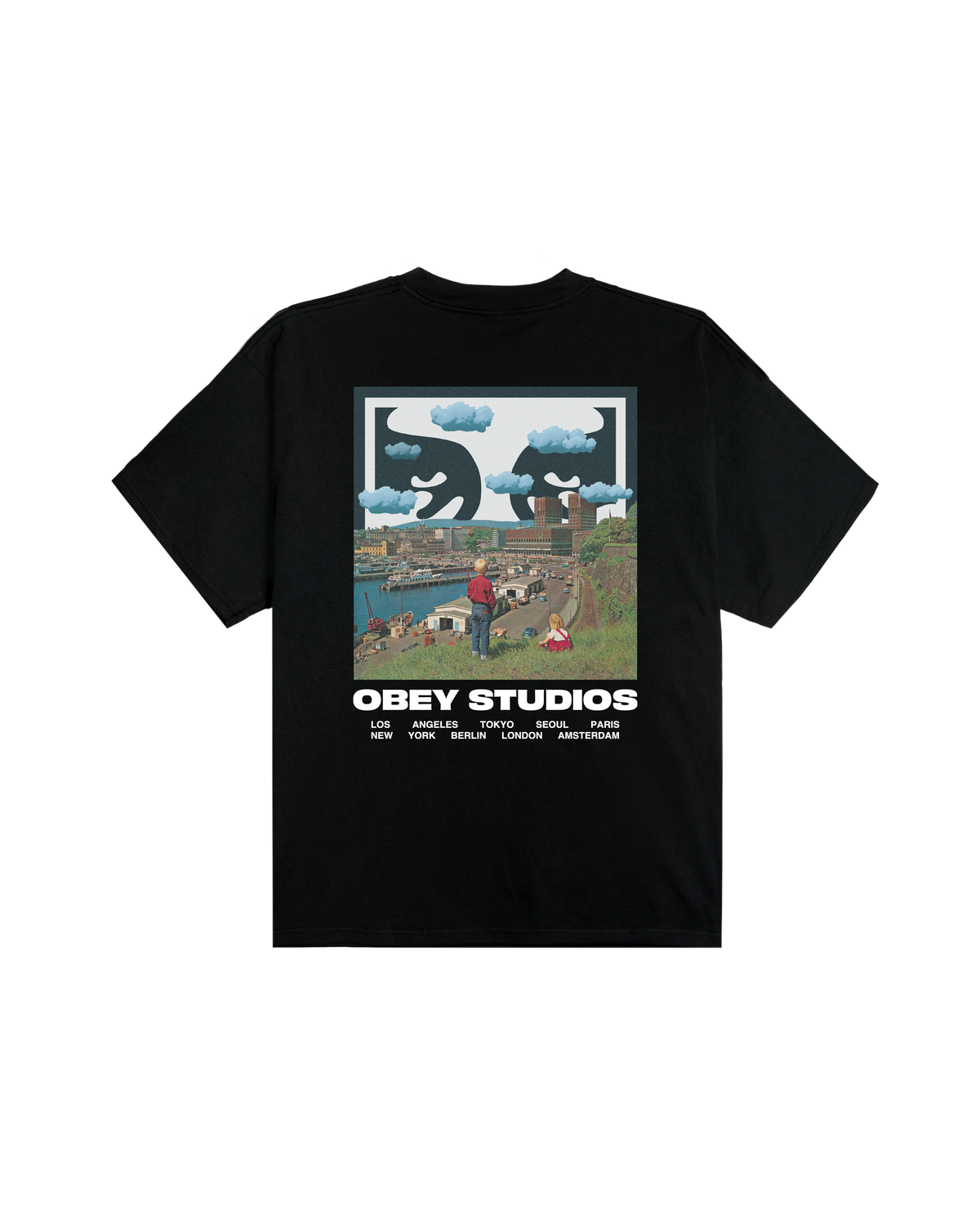 obey sky face heavyweight t-shirt black