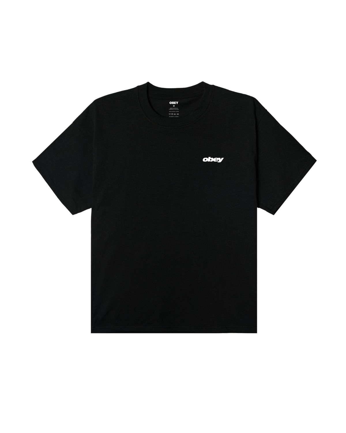 obey get up heavyweight t-shirt black