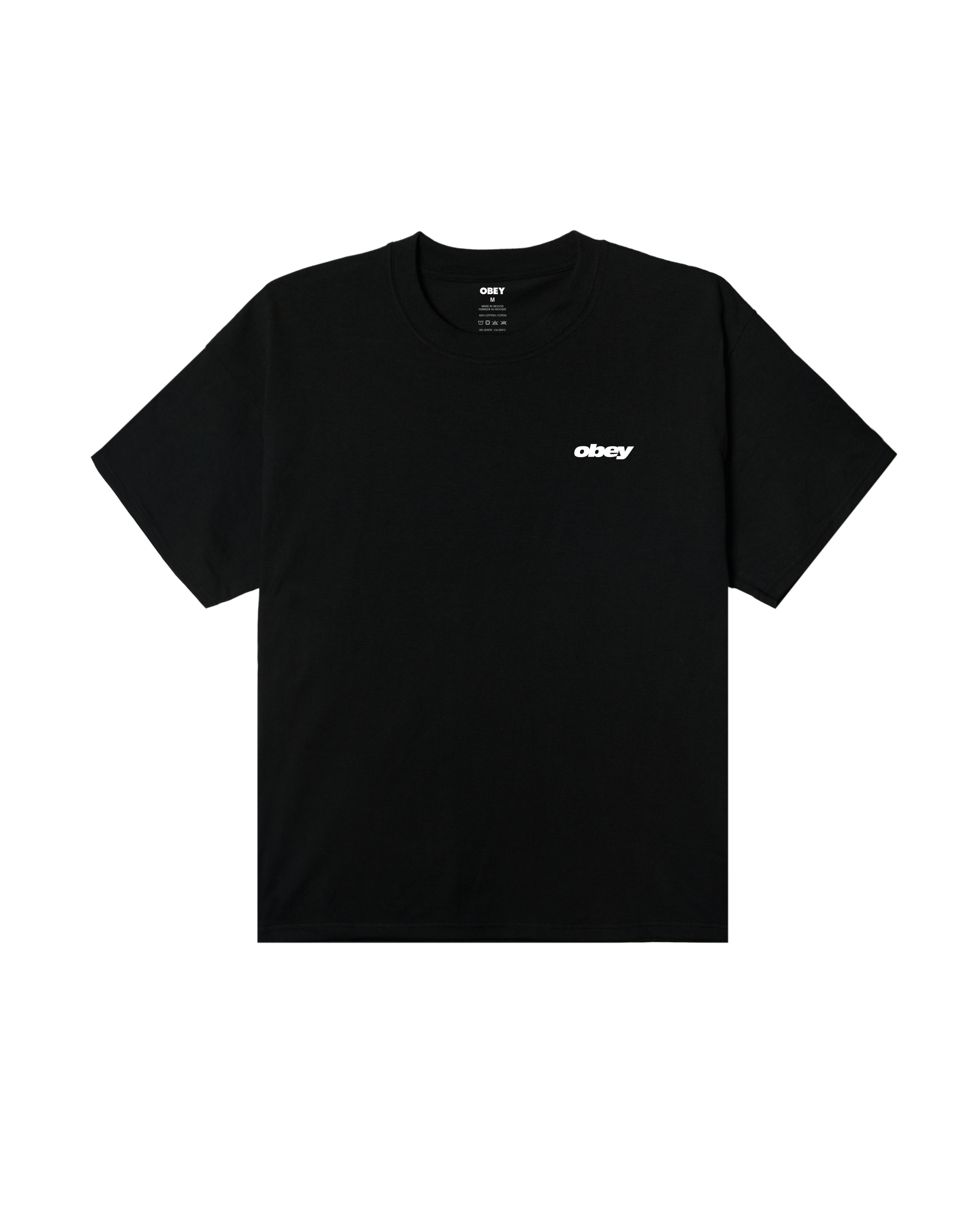obey get up heavyweight t-shirt black (zoomed)