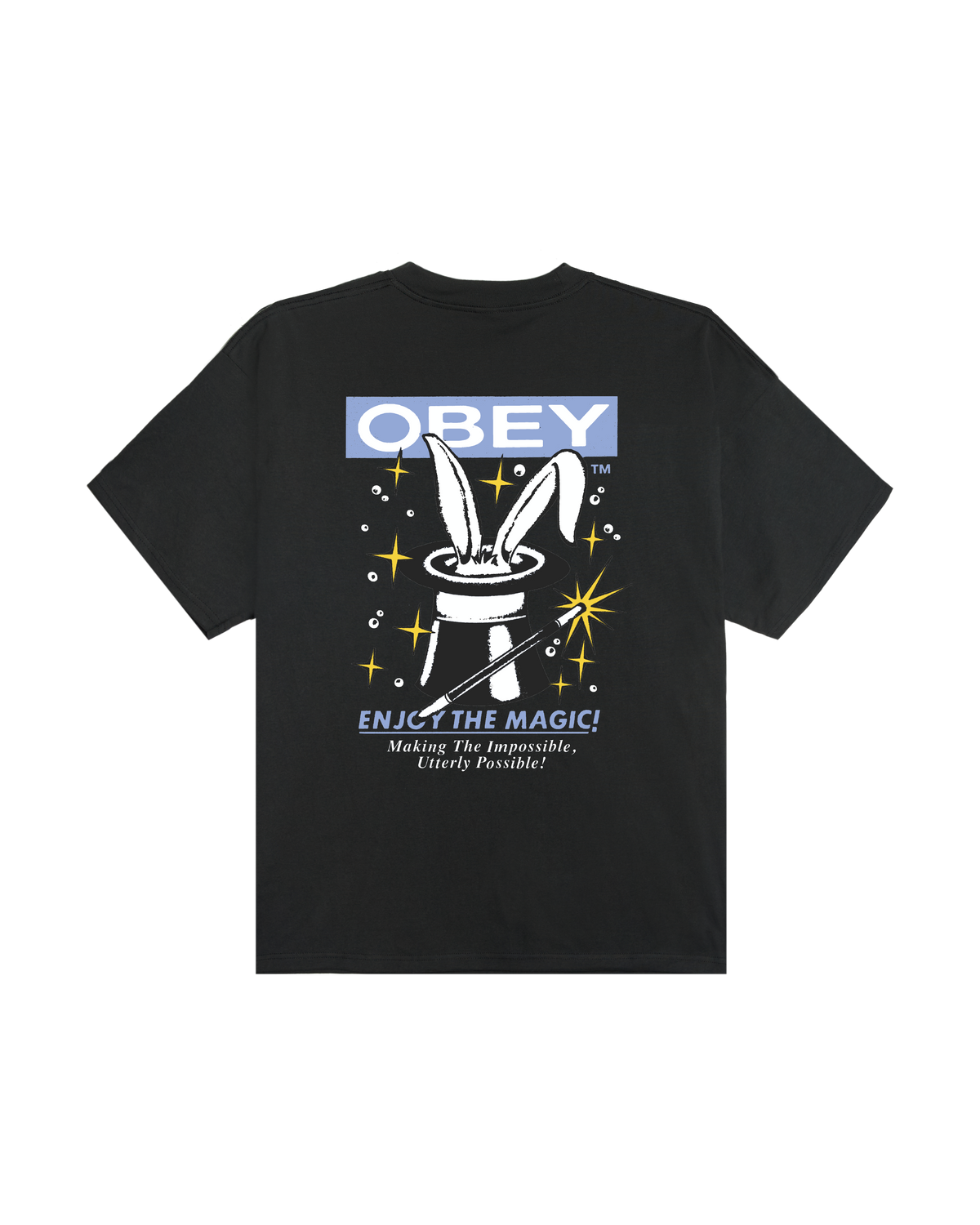 obey enjoy the magic heavyweight t-shirt vintage black