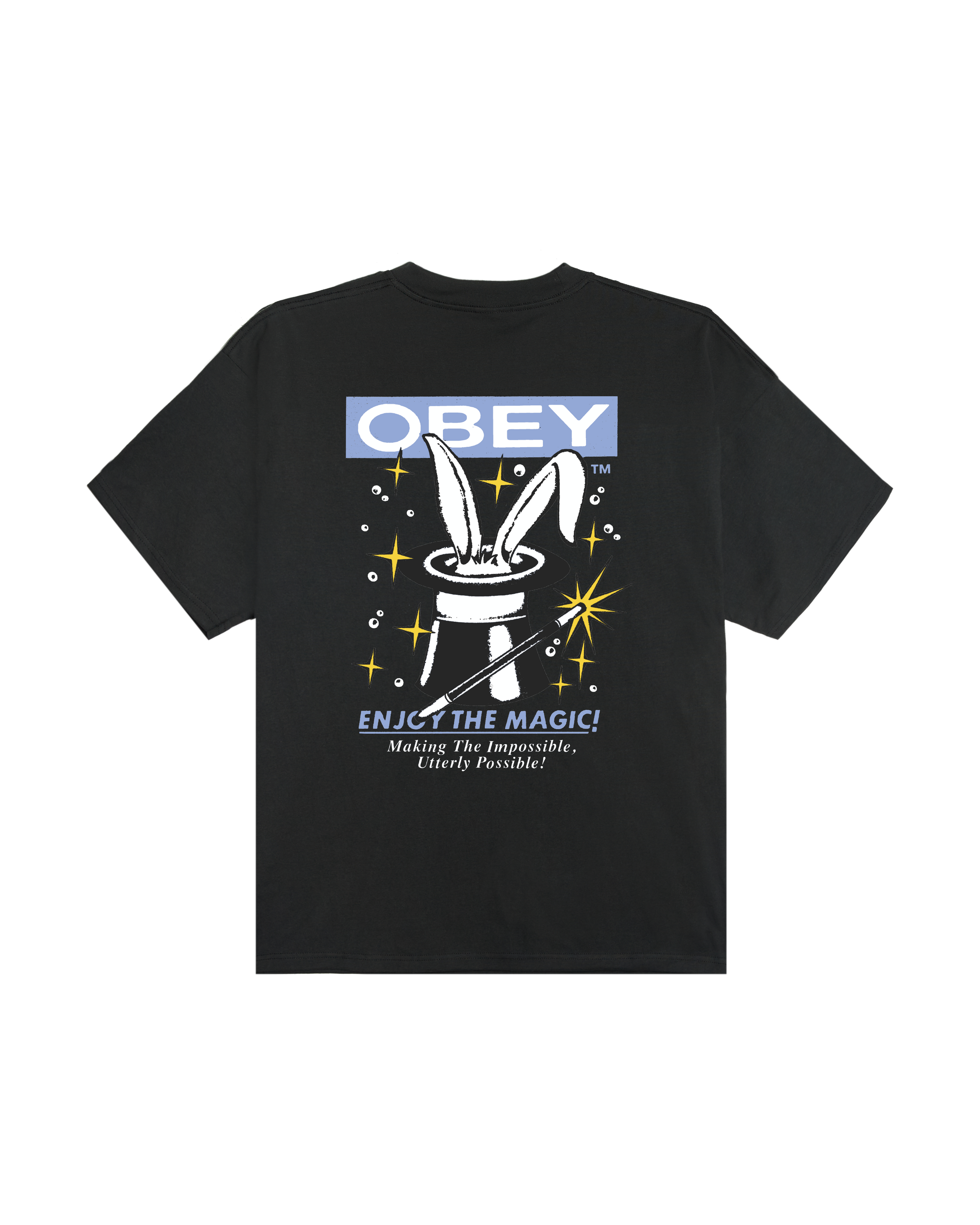 obey enjoy the magic heavyweight t-shirt vintage black (zoomed)