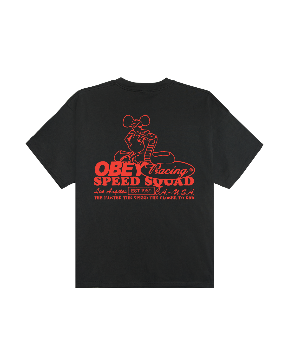obey speed squad heavyweight t-shirt vintage black