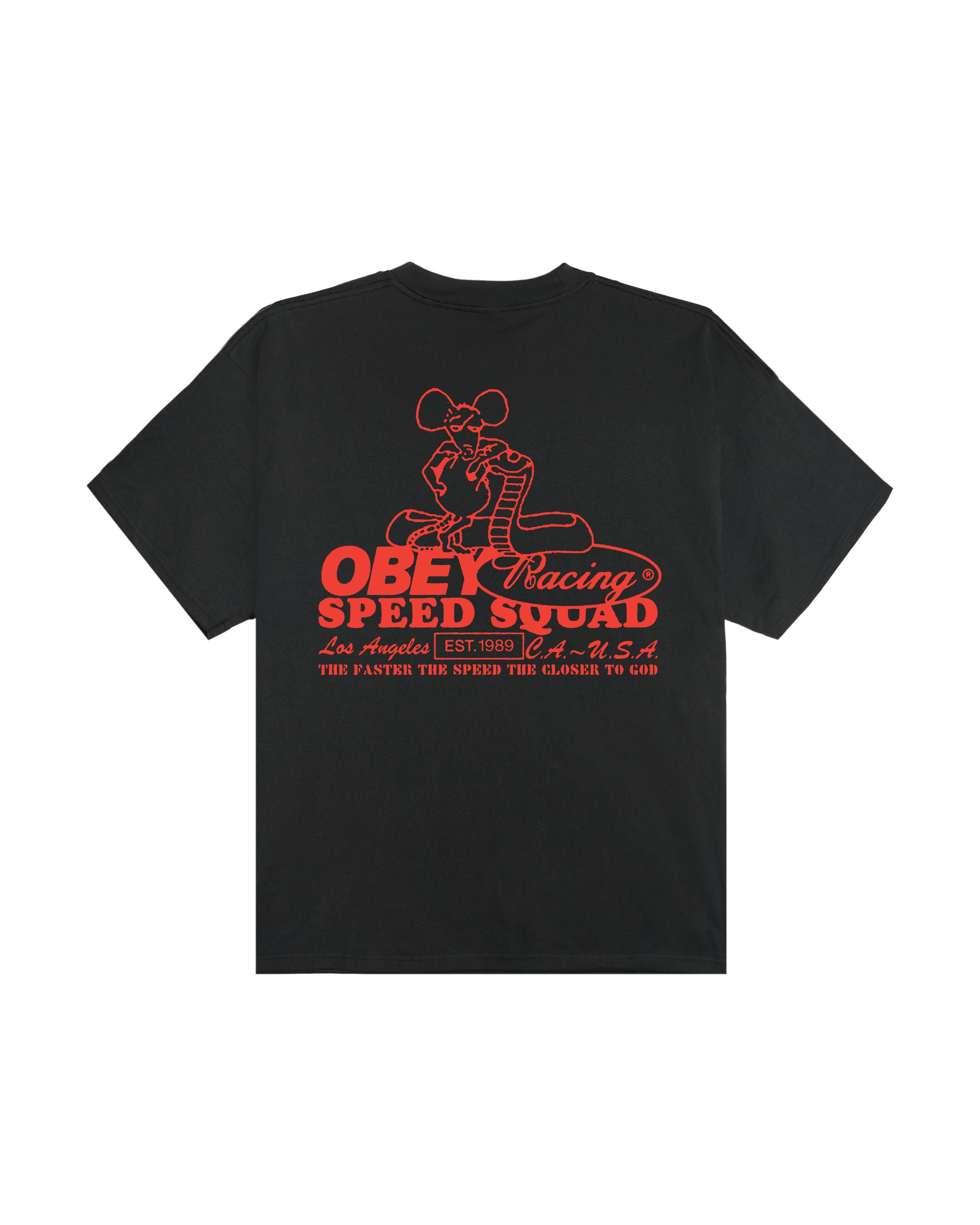 obey speed squad heavyweight t-shirt vintage black (zoomed)