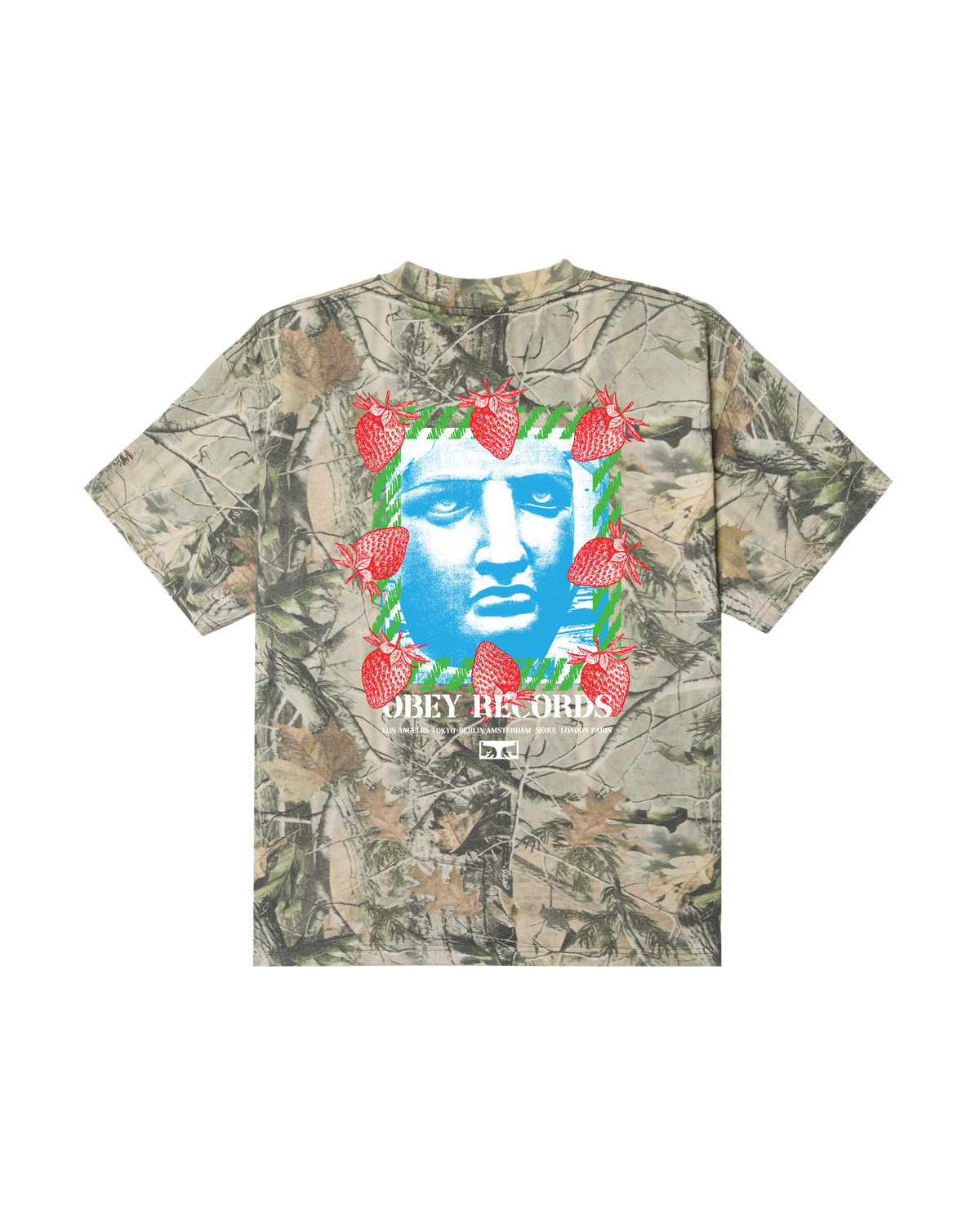 obey garden heavyweight t-shirt leaf camo