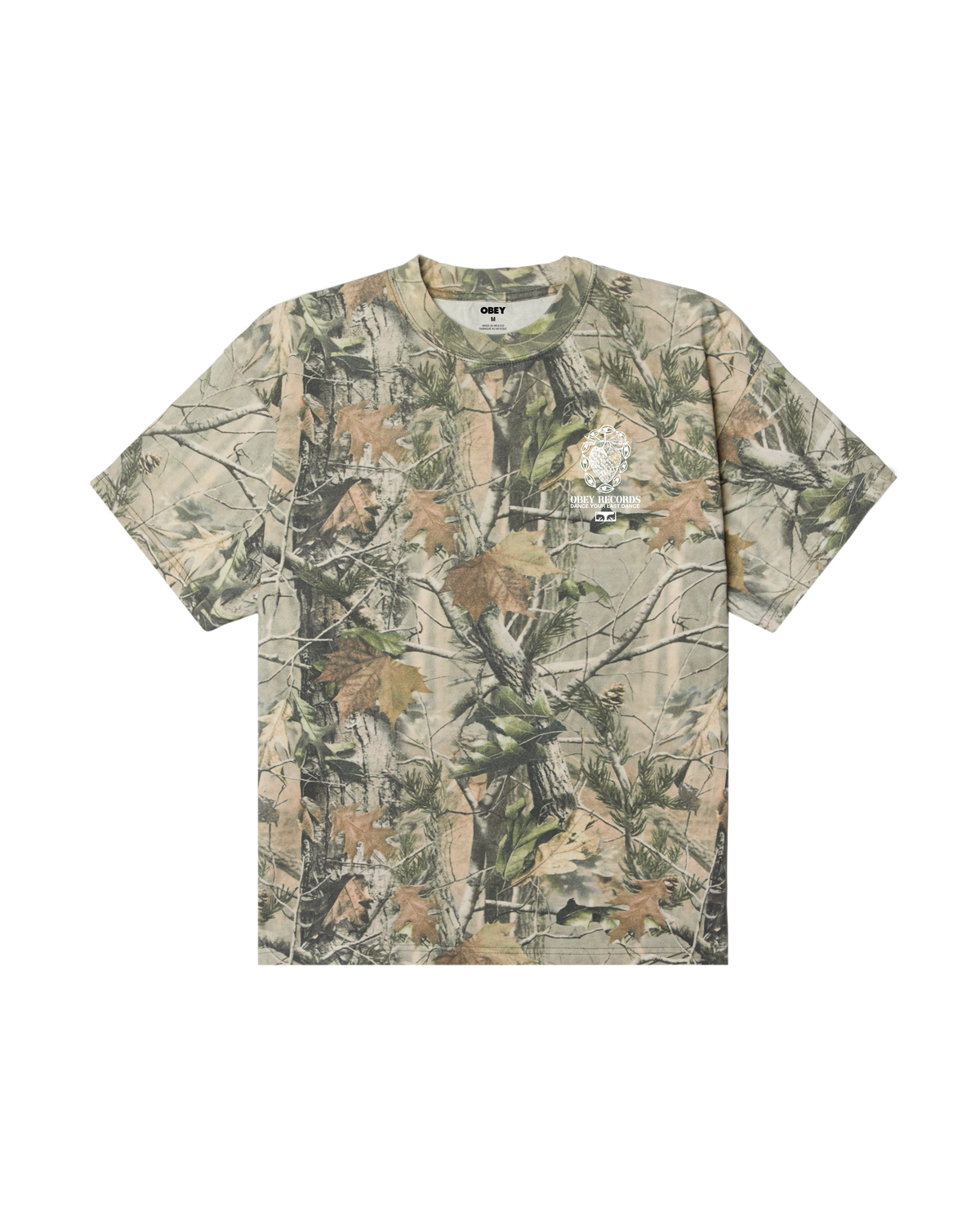 obey garden heavyweight t-shirt leaf camo