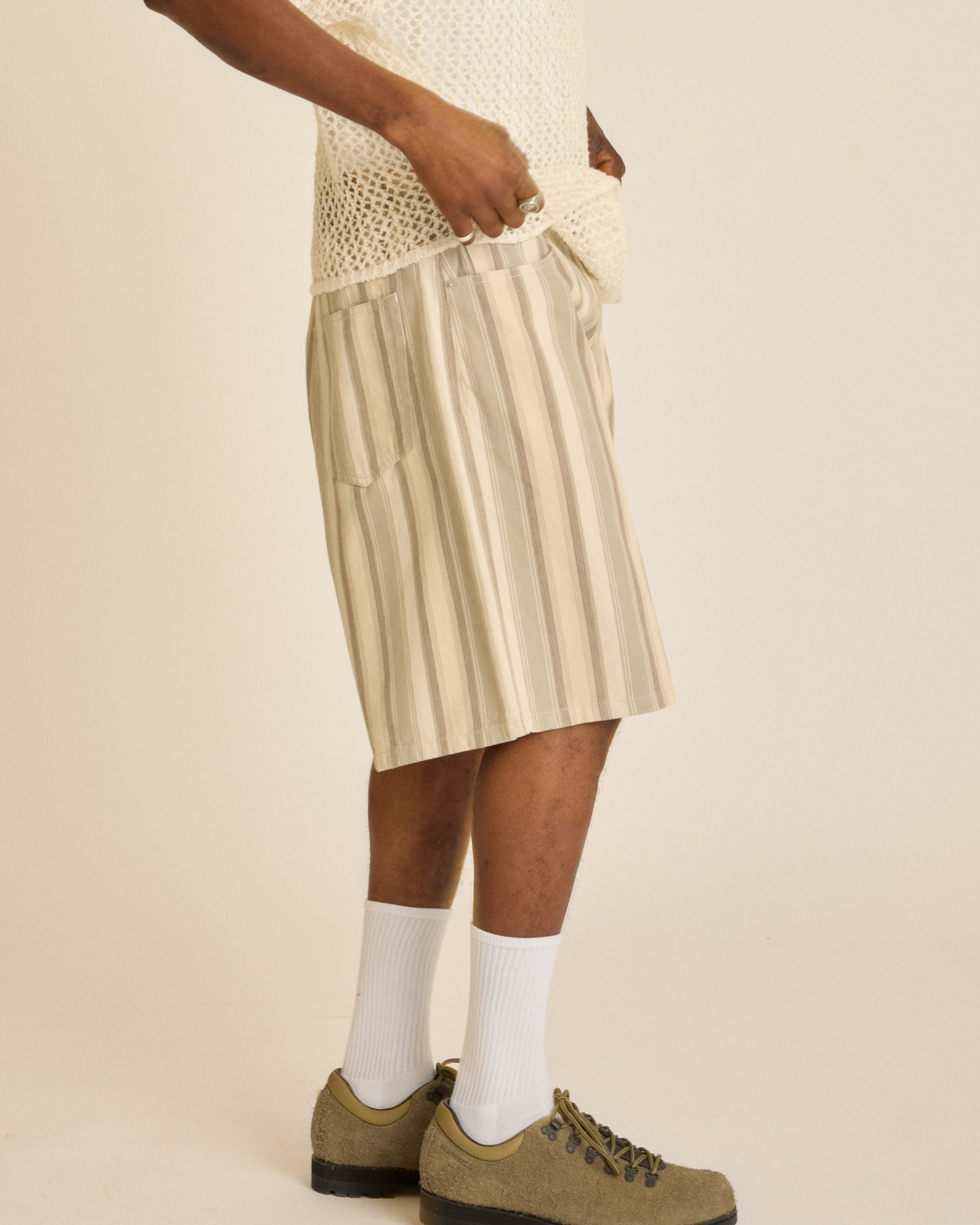 BAJA STRIPE BAGGY DENIM SHORT (zoomed)