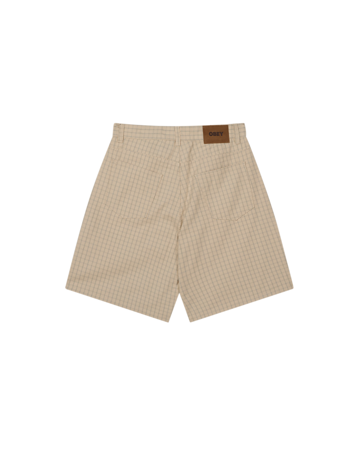 PLAID BAGGY DENIM SHORT - alternate view