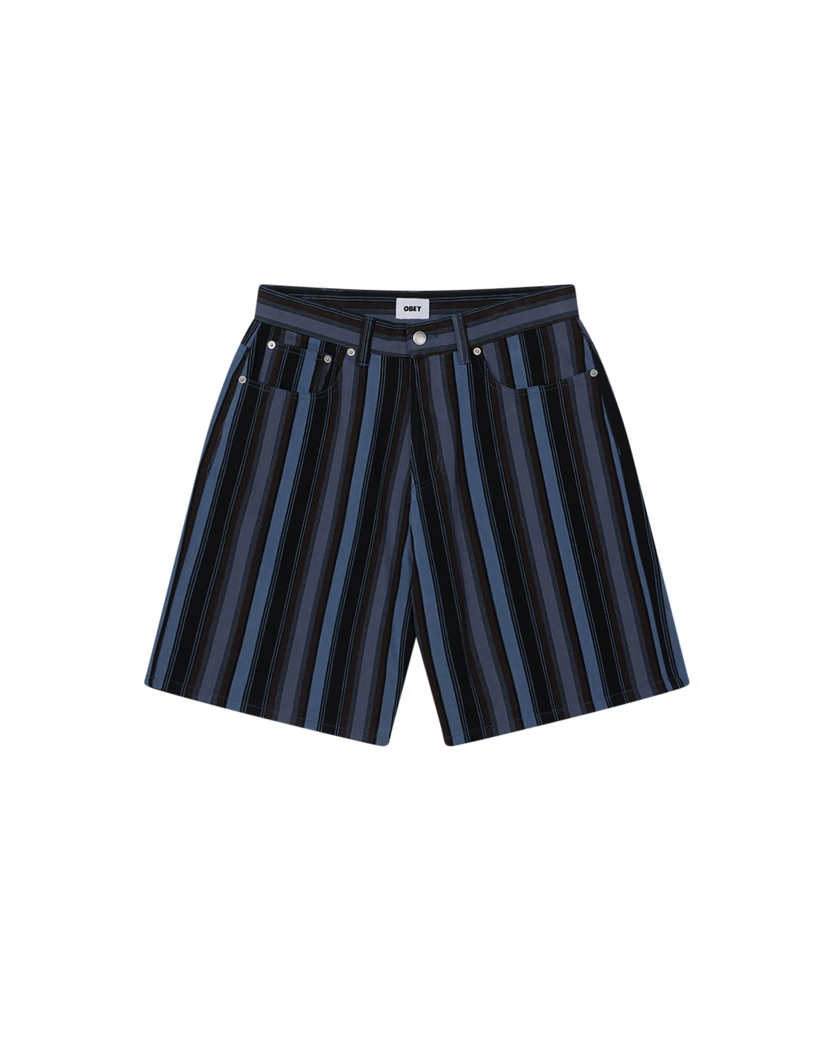 BAJA STRIPE BAGGY DENIM SHORT