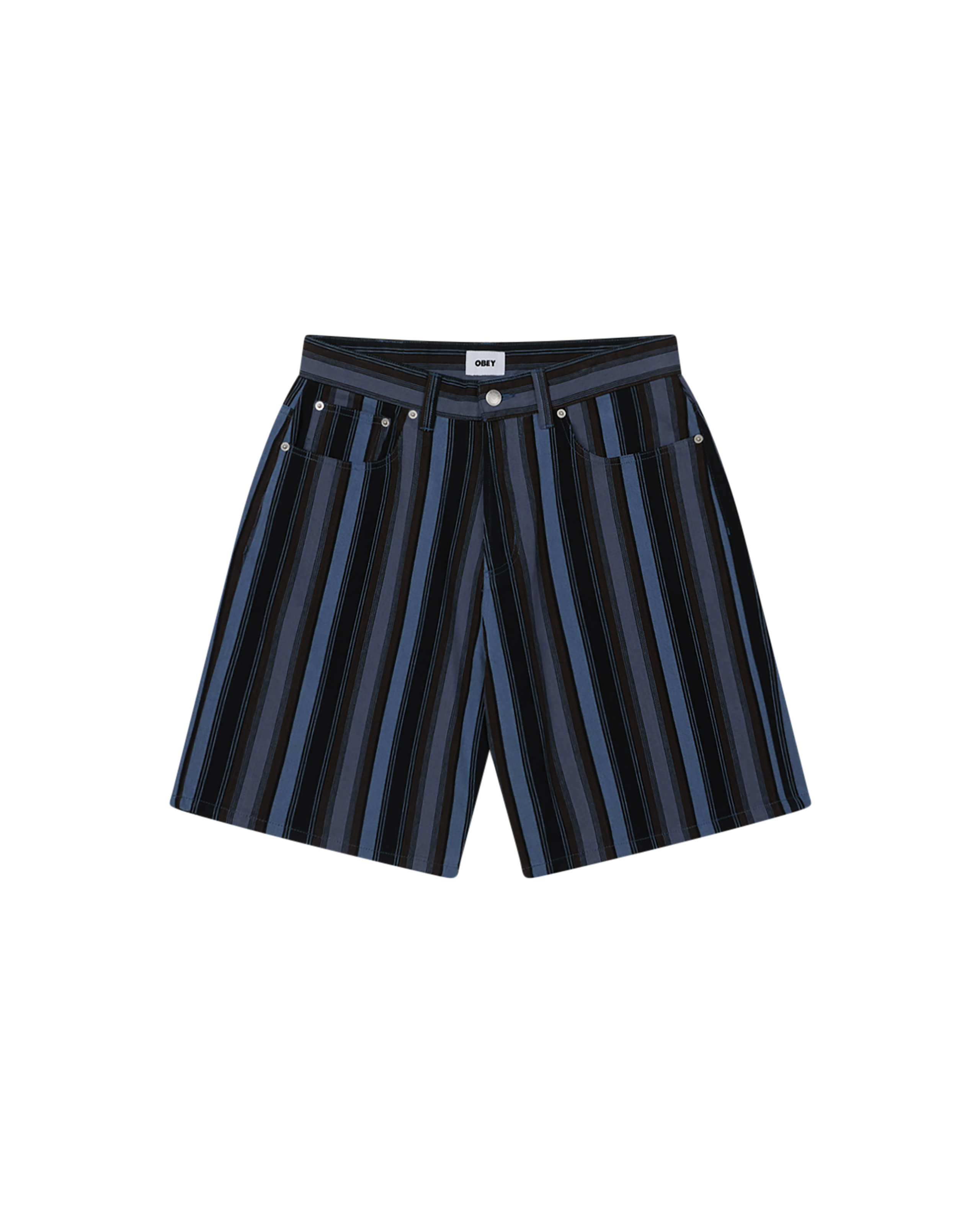 BAJA STRIPE BAGGY DENIM SHORT (zoomed)