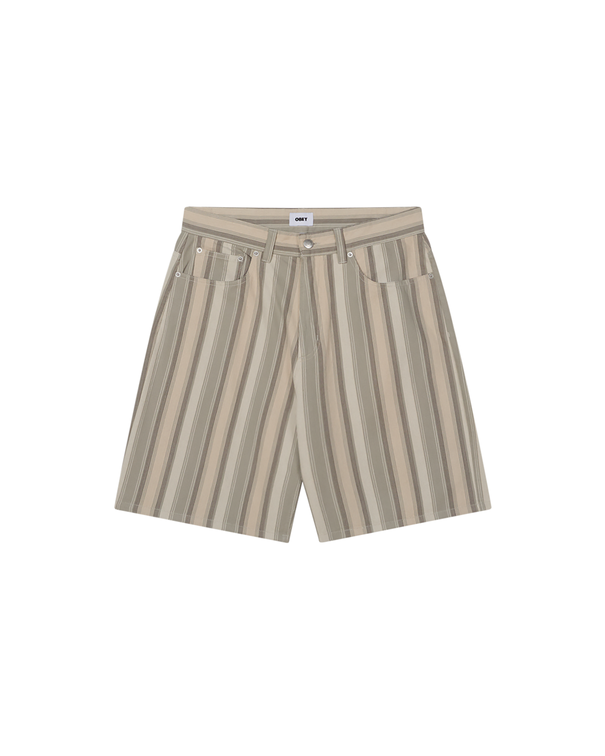 BAJA STRIPE BAGGY DENIM SHORT