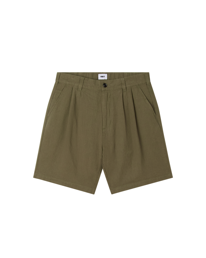 FOSTER PLEATED LINEN SHORT