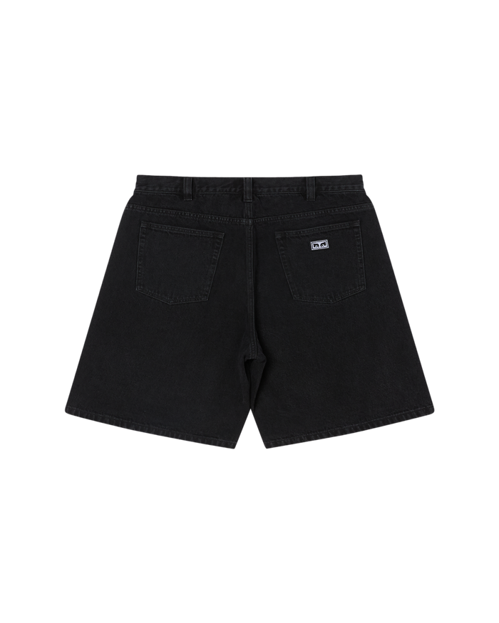 obey-bigwig-baggy-denim-short-washed-black - alternate view