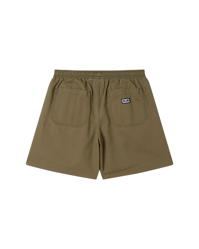 obey-theo-easy-short-smokey-olive-faded-wash - alternate view