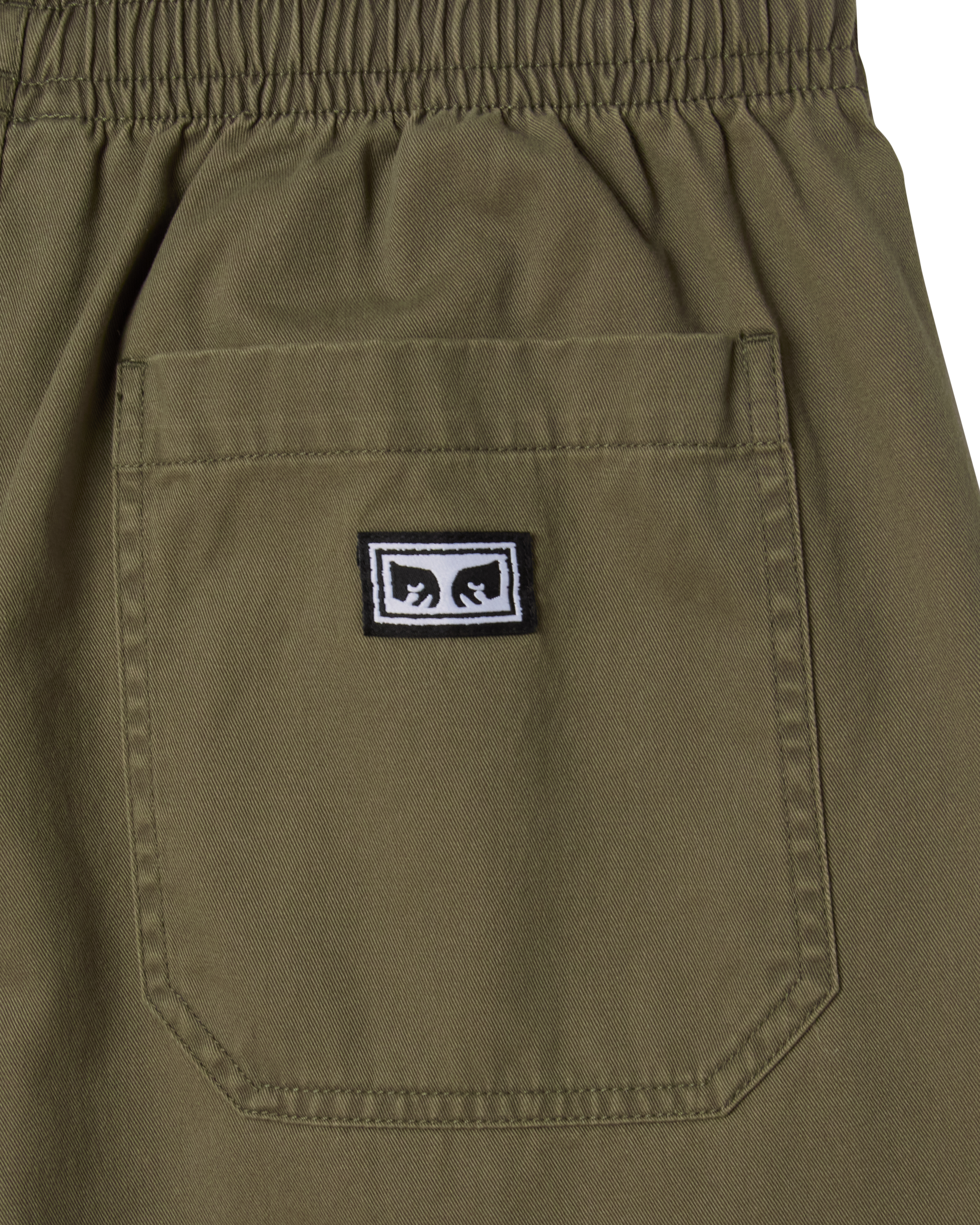 obey theo easy short smokey olive faded wash (zoomed)