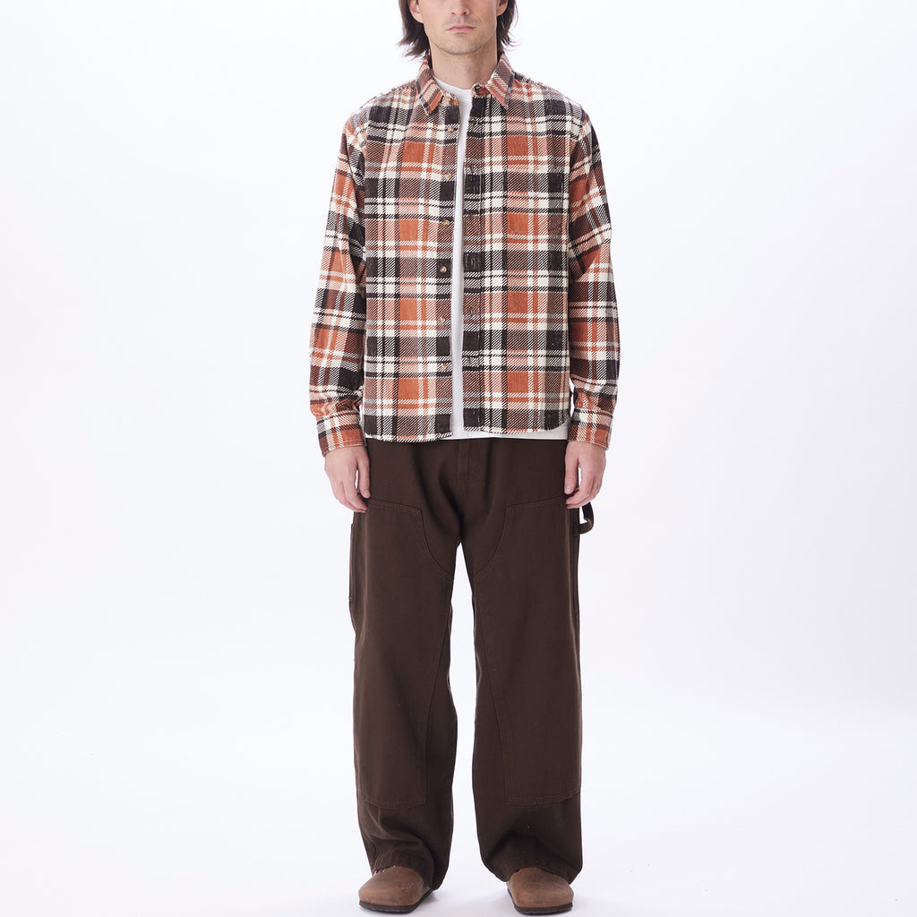 BENNY CORD SHIRT JAVA BROWN MULTI | OBEY Clothing