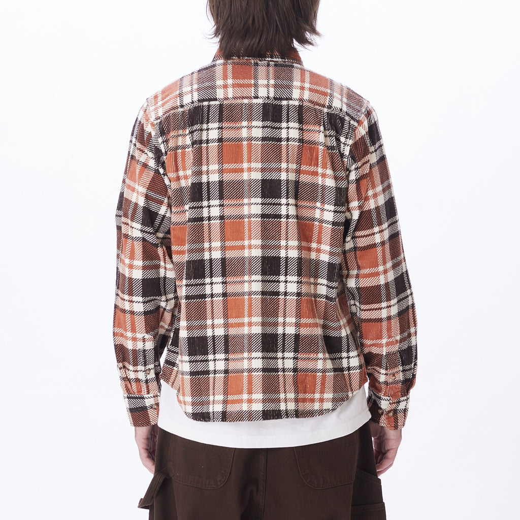 BENNY CORD SHIRT JAVA BROWN MULTI | OBEY Clothing