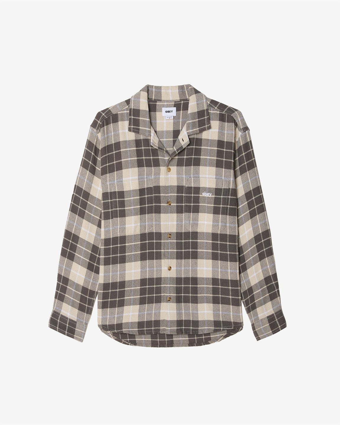 obey bigwig simon shirt silver grey multi (zoomed)