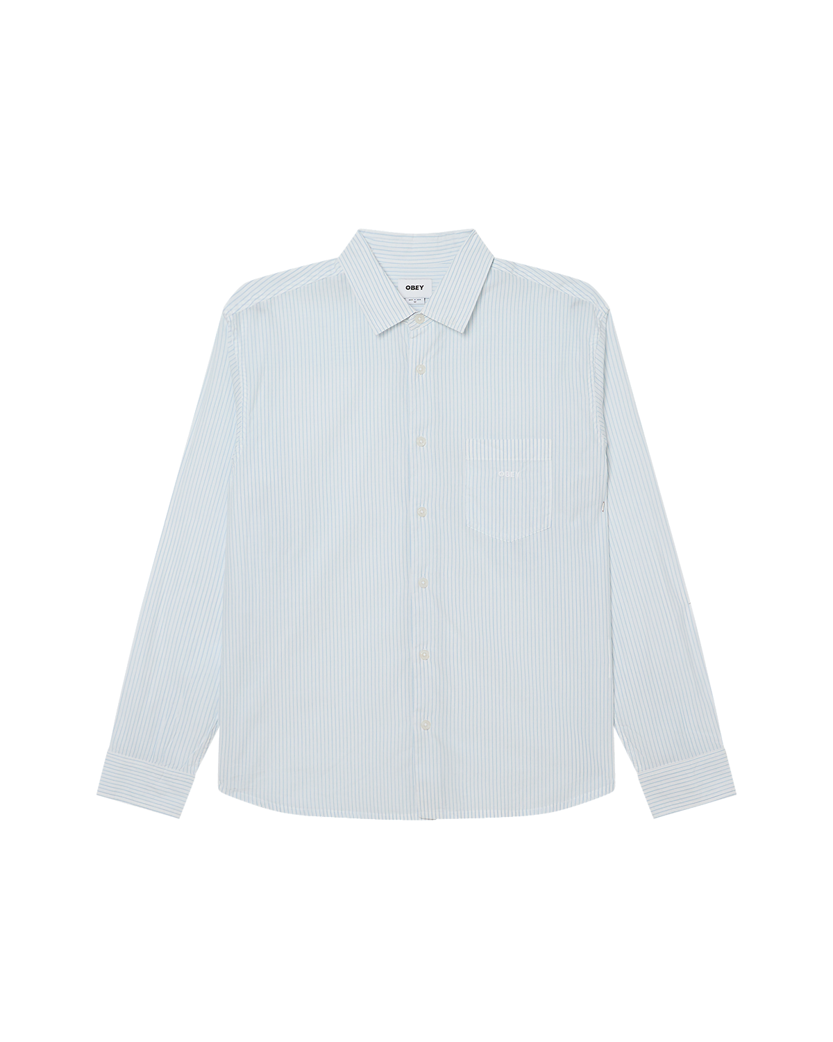 obey isaac shirt sky blue multi