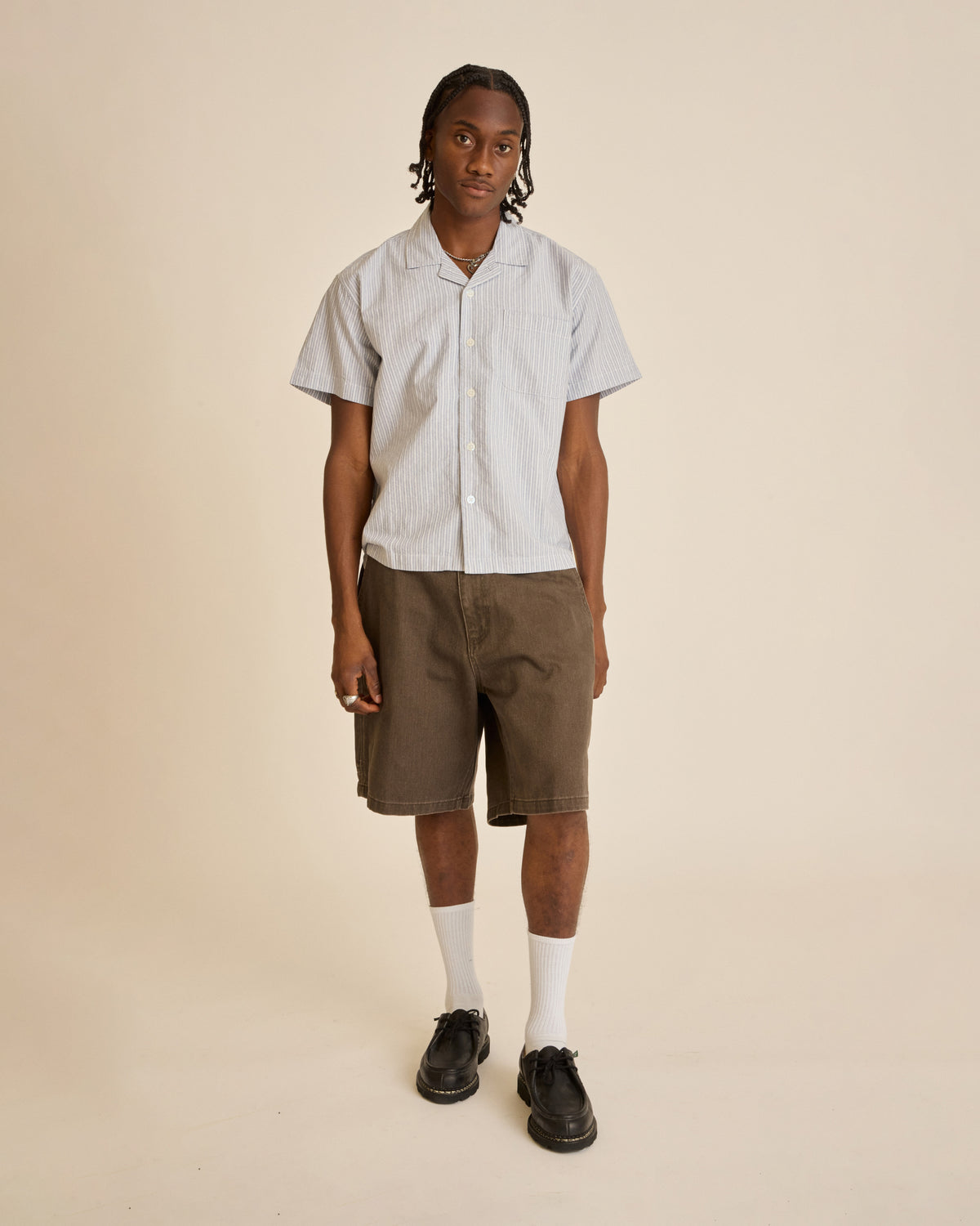 obey reducer ss shirt blue fog multi