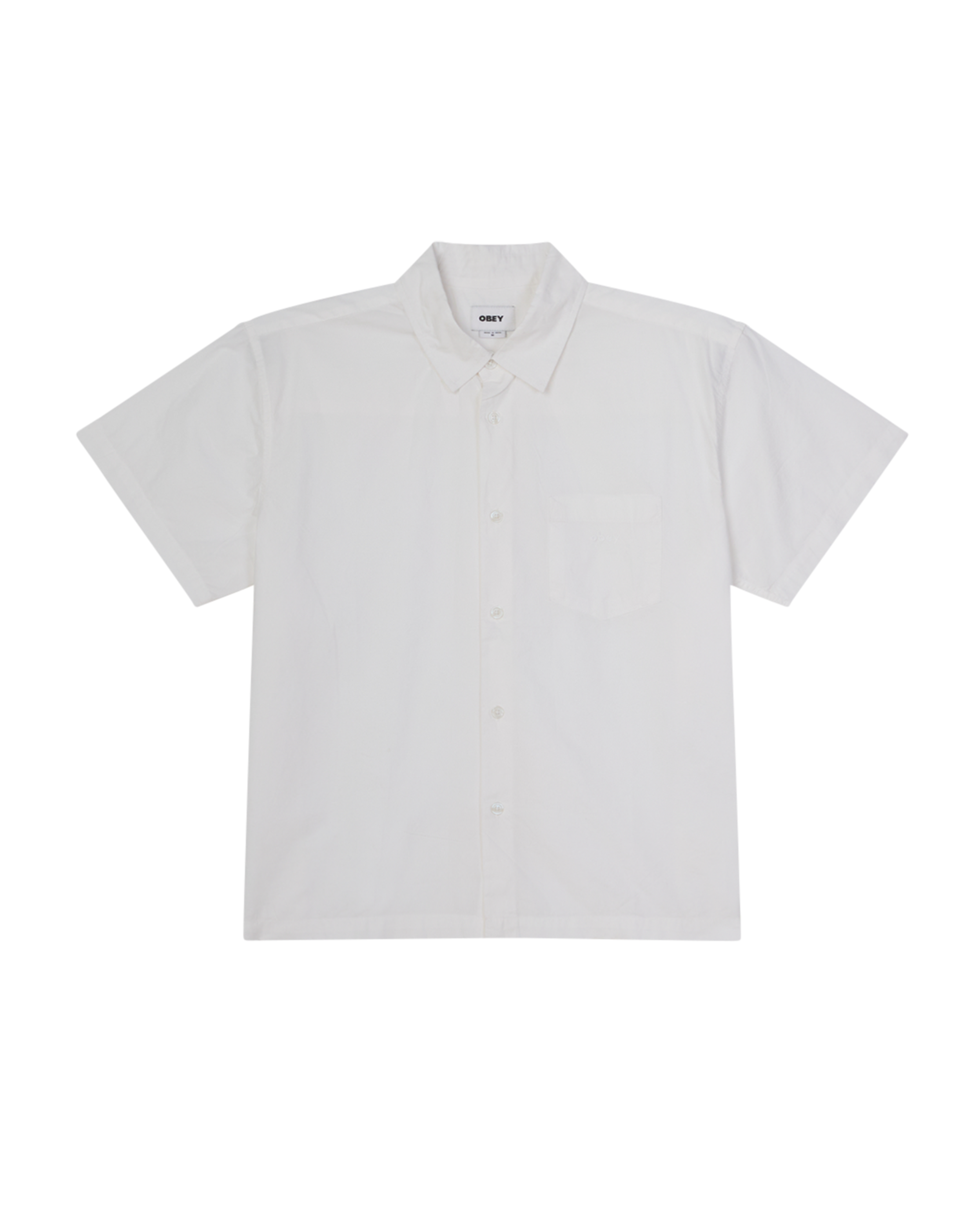 obey wire ss shirt white (zoomed)