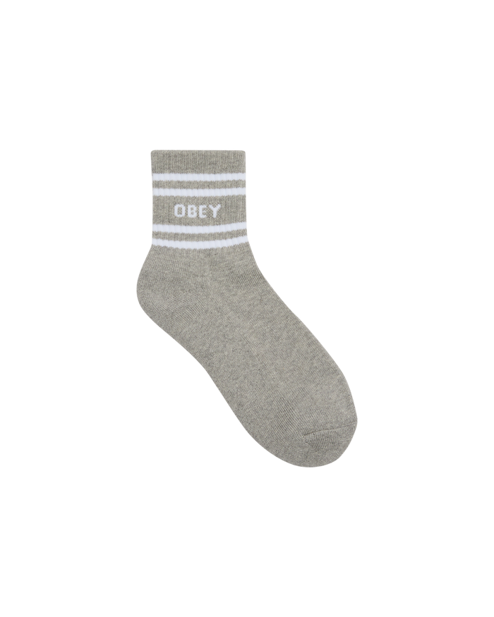 obey coop socks heather grey white