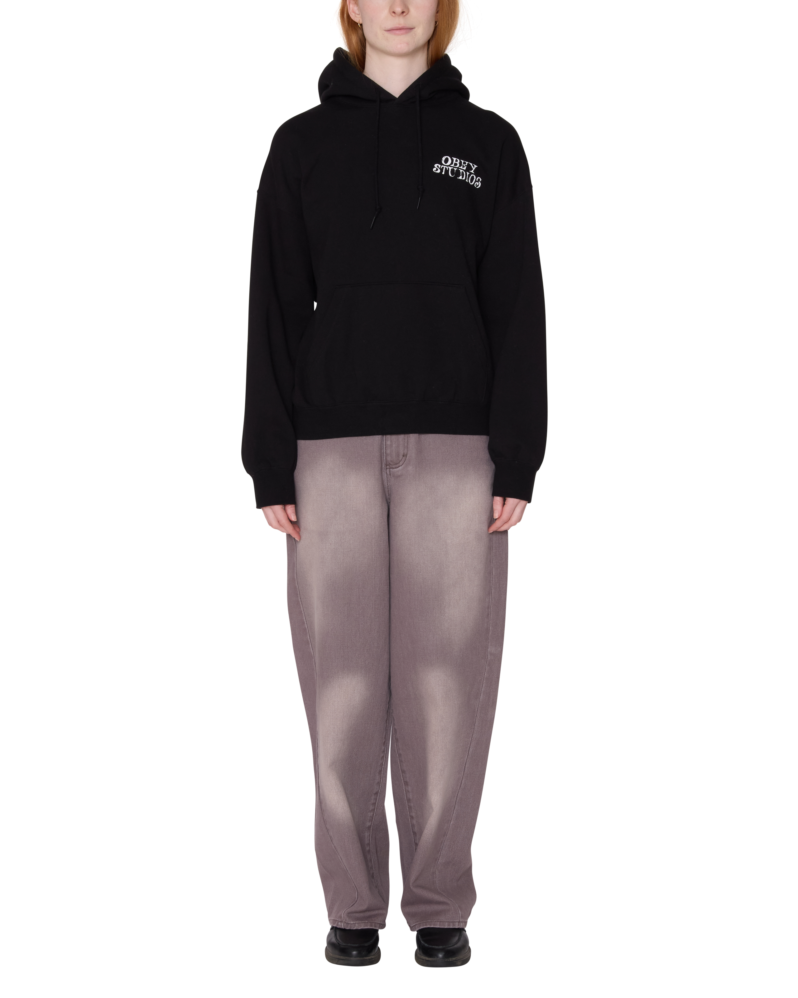 obey studios baggy relaxed pullover black (zoomed)
